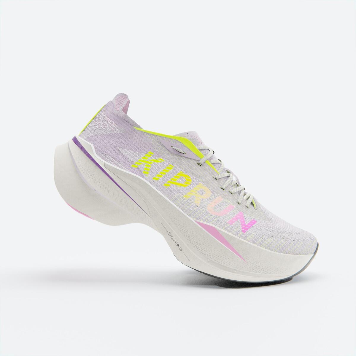 Chaussures de Running à plaque Carbone Femme, KIPRUN KD900X LD+ Lilas