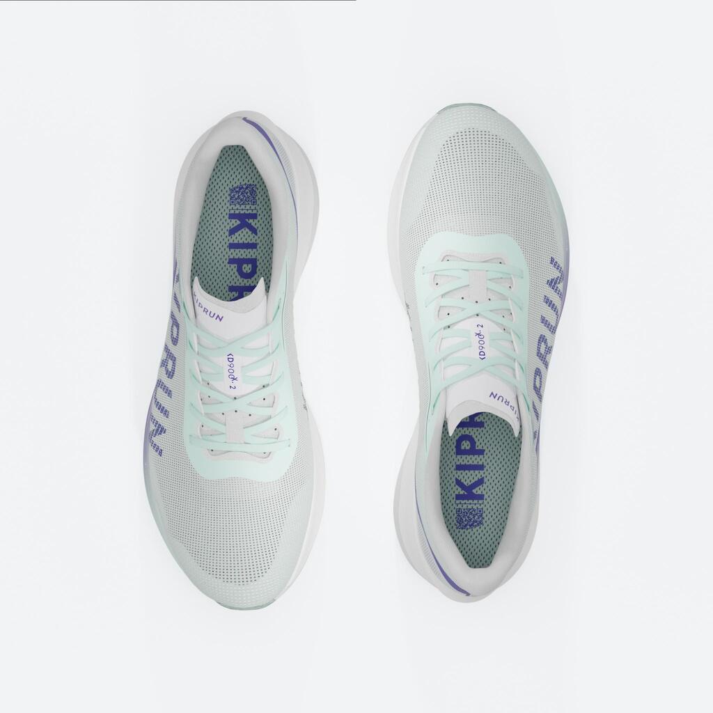 Chaussures de Running avec plaque Carbone Homme - Kiprun KD900X.2 Vert Violet