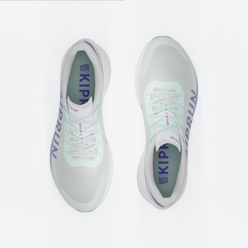 Chaussures de running avec plaque Carbone Femme - Kiprun KD900X.2 Vert Violet