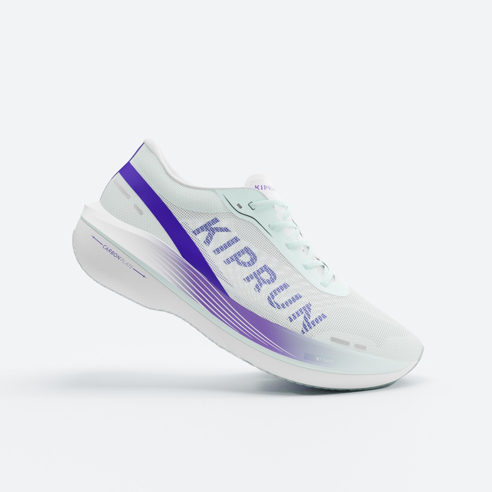 Sapatilhas de corrida com placa de carbono homem kiprun kd900x.2 verde/roxo
