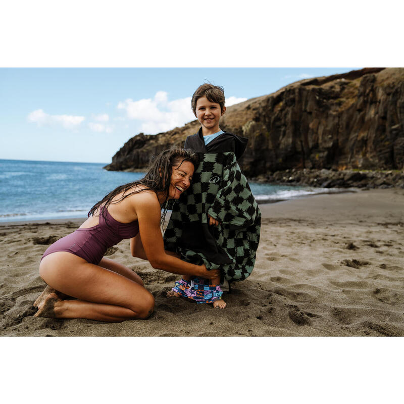 Poncho surf Adulte à partir de 150 cm - 500 Wavy khaki