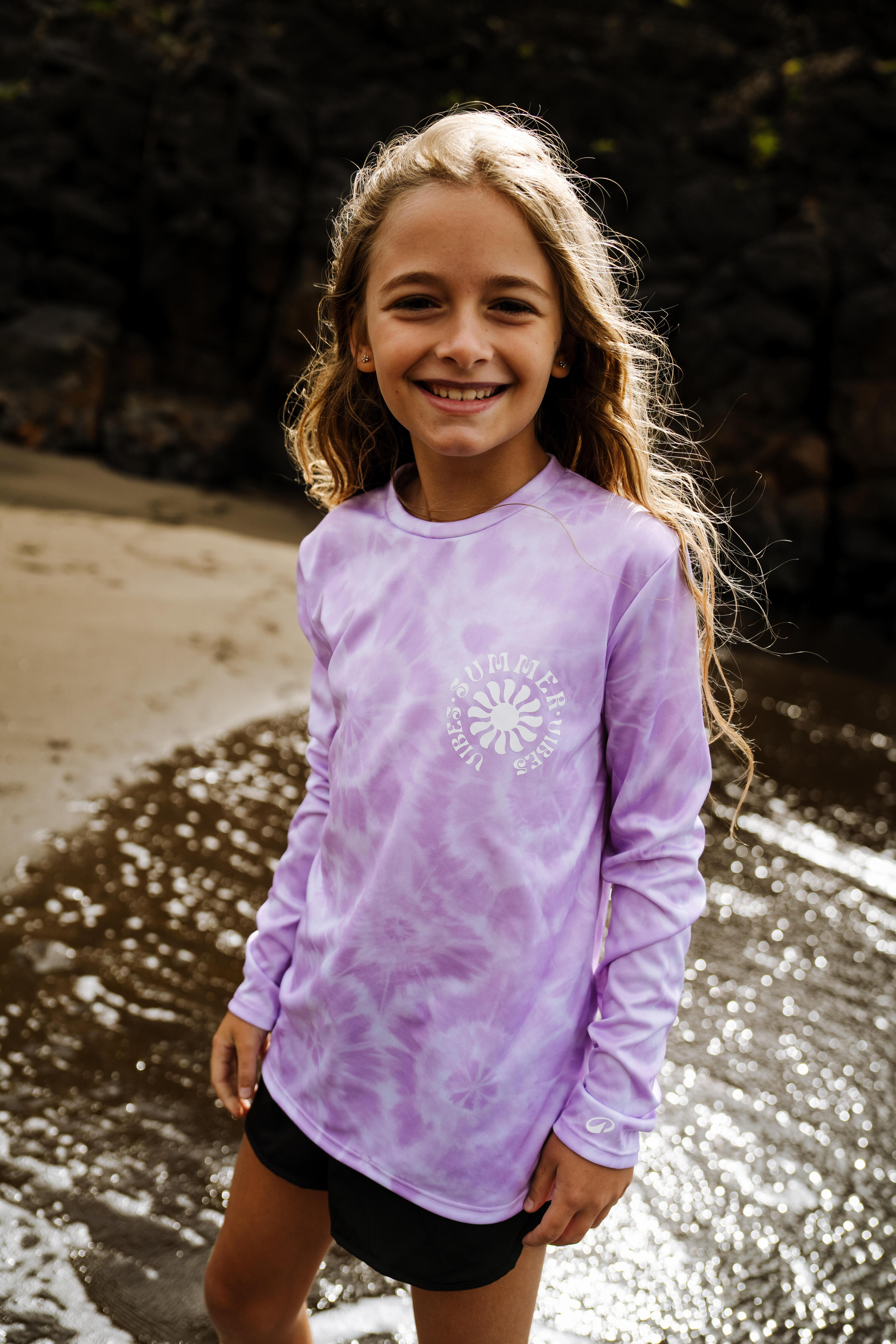 Maillot dermoprotecteur de surf à manches longues enfant, 100 Vibes 6/7