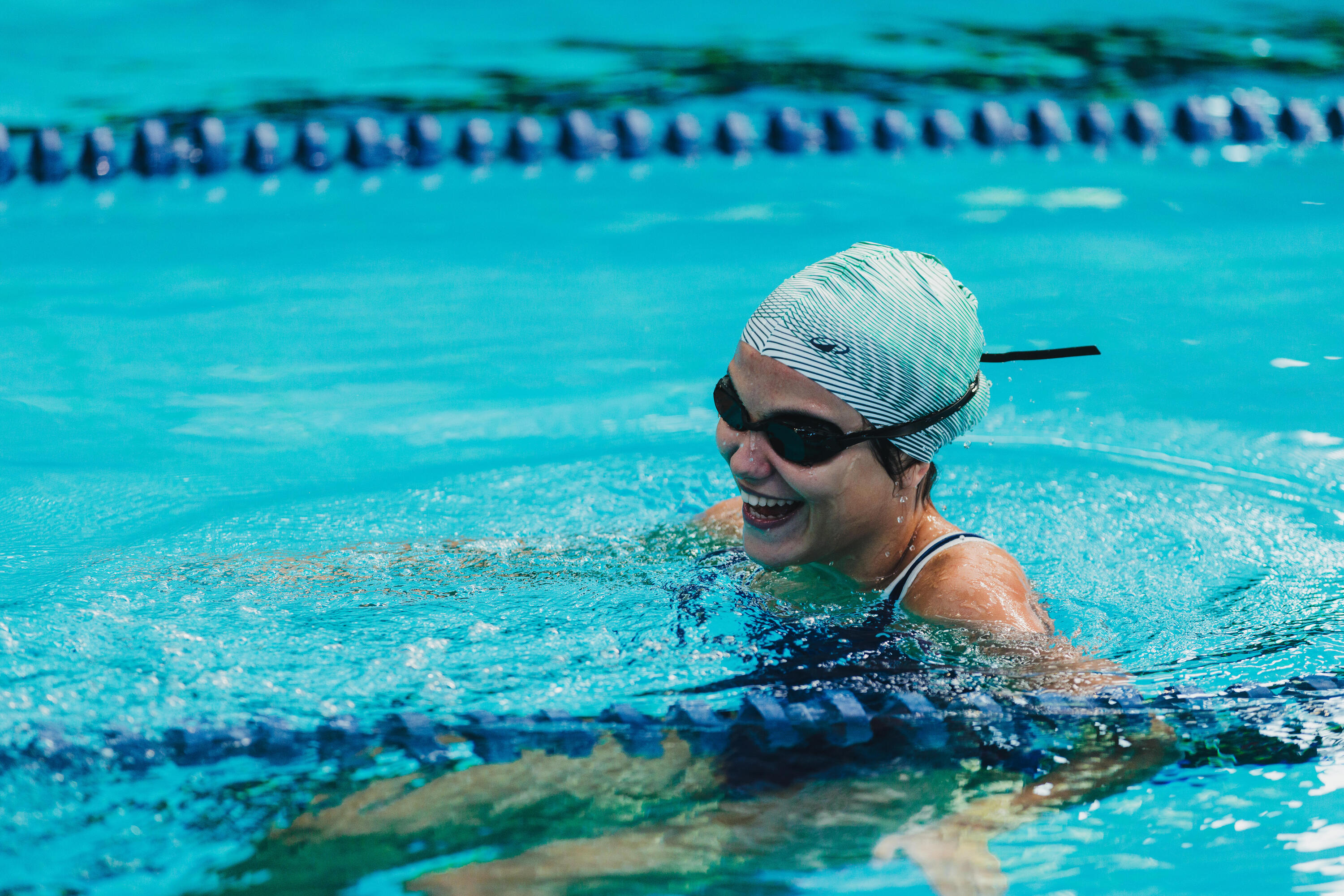 Lunettes de natation à verres fumés noirs antibuée taille unique, B-Fit 10/11