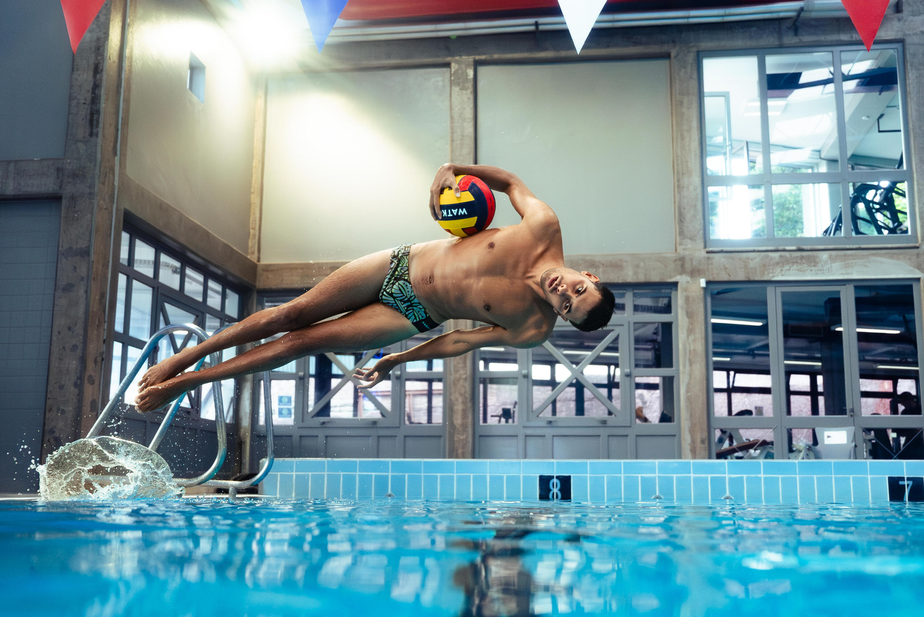 Costume slip pallanuoto uomo TIKI grigio 8/13