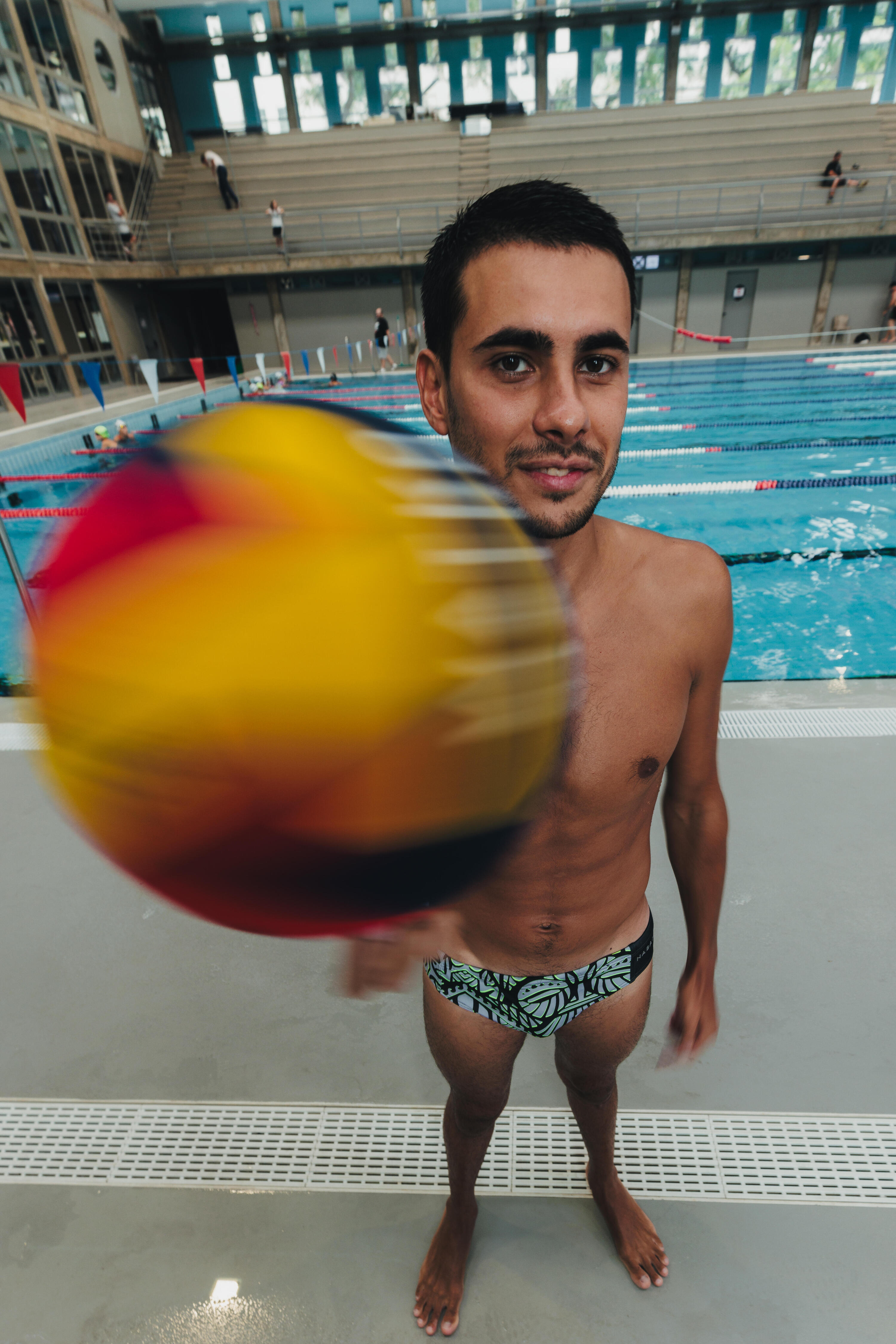 Costume slip pallanuoto uomo TIKI grigio 11/13