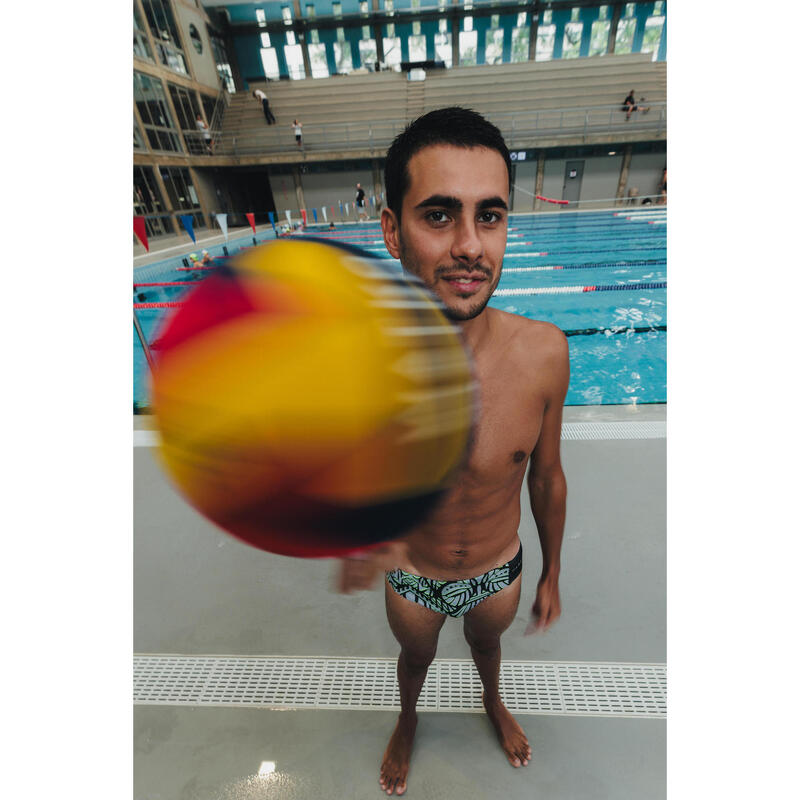 Slip de bain water polo Homme - 500 Tiki gris