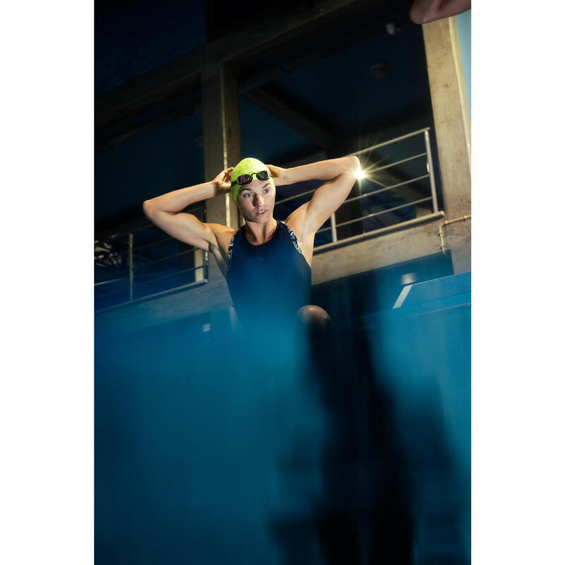 Maillot de bain 1 pièce natation Femme - Laia vai blanc