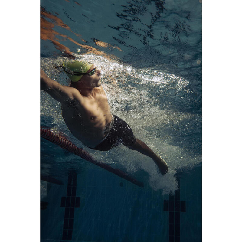 Boxeri de baie Jammer înot 500 Fiti Negru-Galben Bărbați