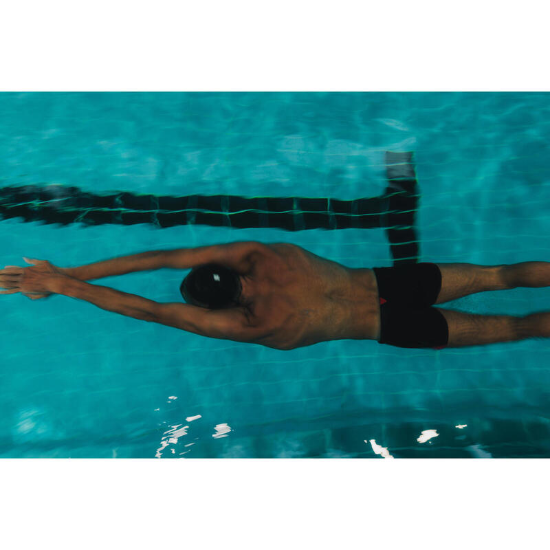 MAILLOT DE BAIN NATATION HOMME BOXER FREIN 900 - DRAG SUIT NOIR ROUGE
