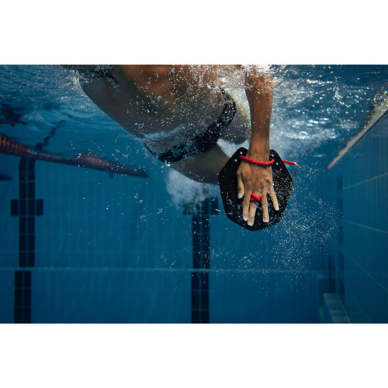 PLAQUETTES DE  NATATION  900 L NOIR ROUGE