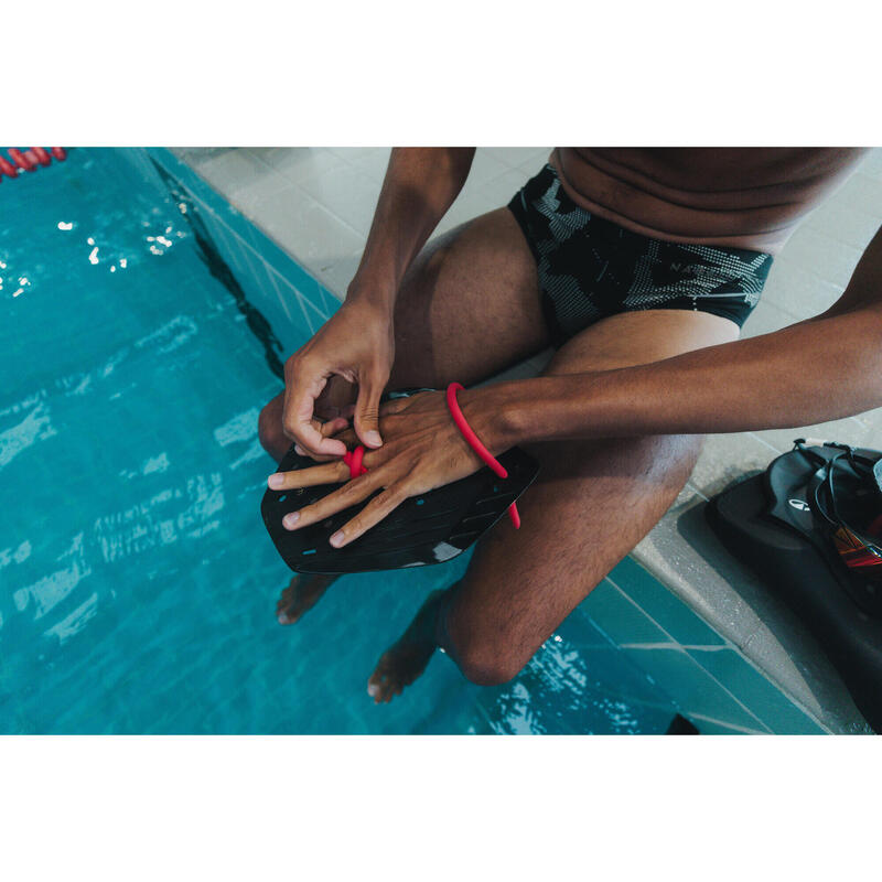 PLAQUETTES DE  NATATION  900 L NOIR ROUGE