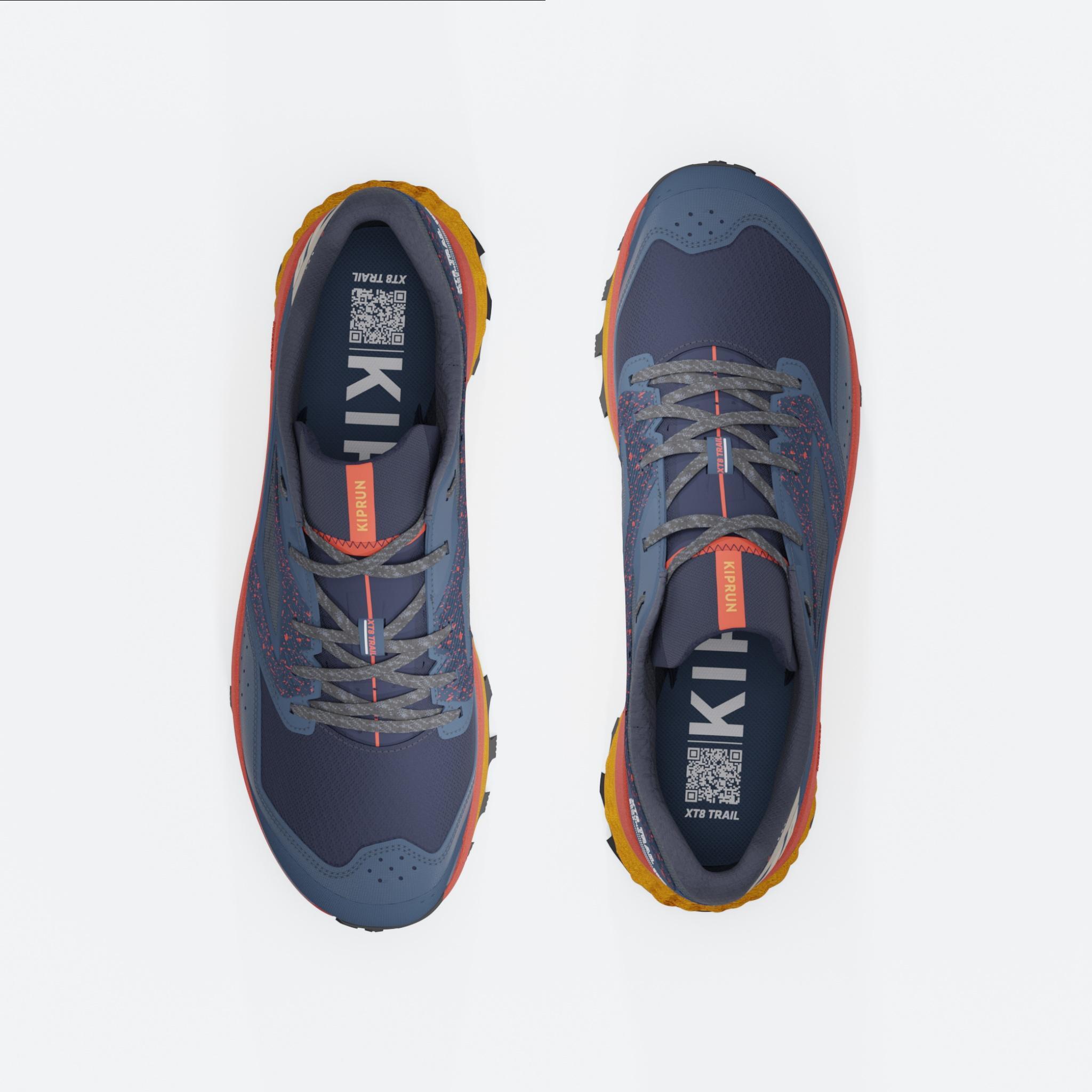 Zapatillas trail running hombre, Kiprun XT8 azul  7/9