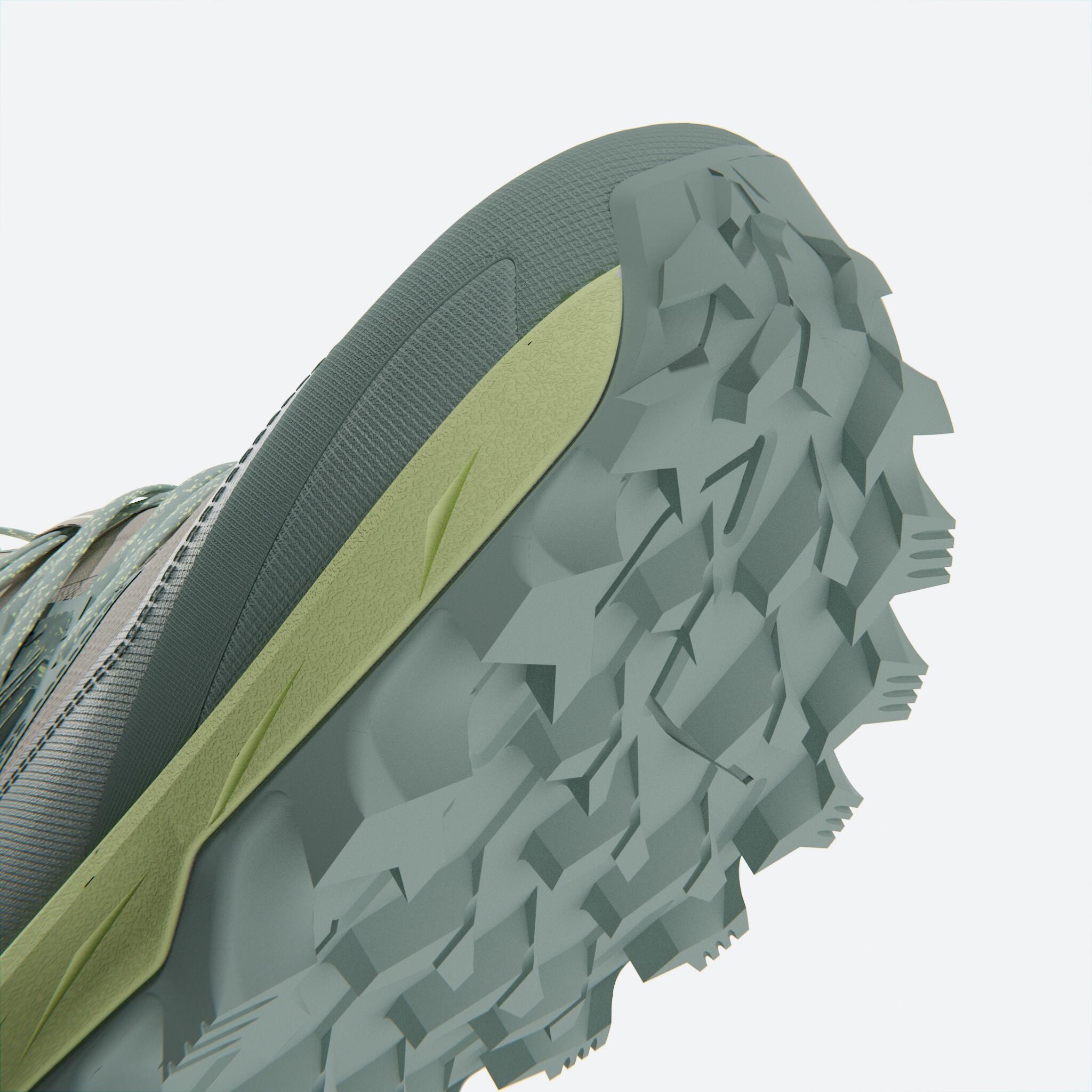 Zapatillas Trail Running XT8 Mujer - verde y amarillo 12/13