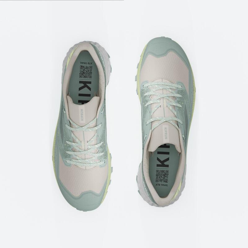 Trailschoenen voor dames XT8 groen geel