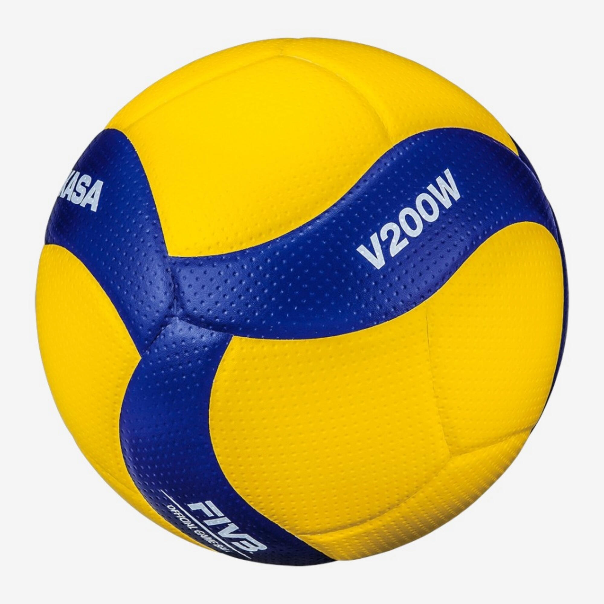 Ballon de volleyball Taille 5 - Mikasa V200W jaune et bleu 2/2