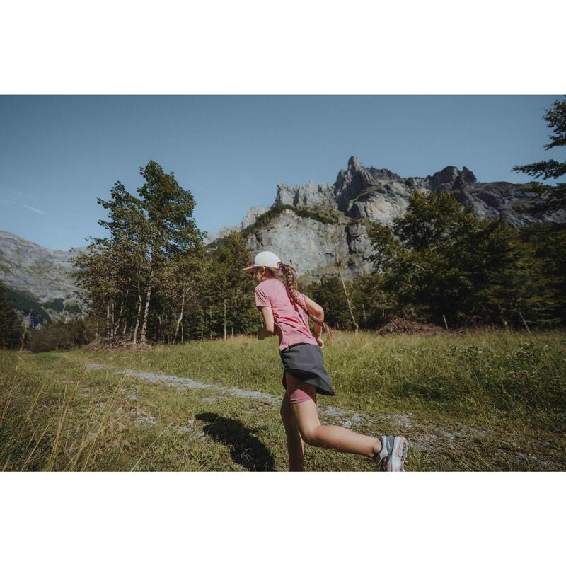 Jupe-short de randonnée enfant 7-15 ans, MH100 grise