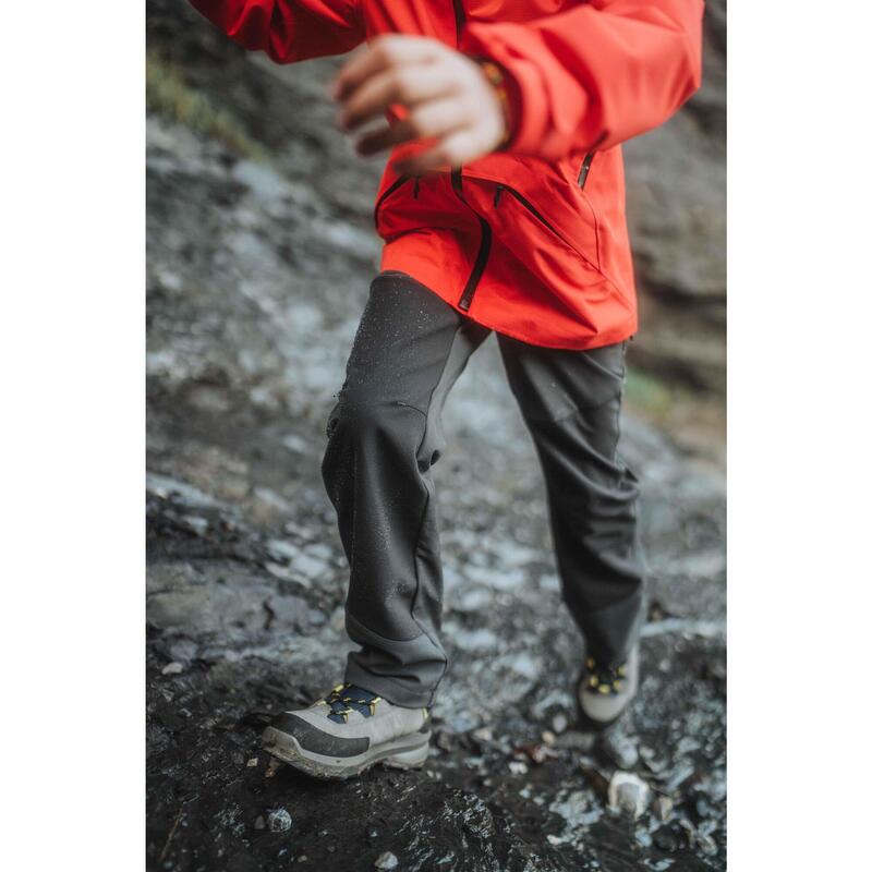 Veste de randonnée montagne imperméable légère enfant 7-15 ans, MH900 orange