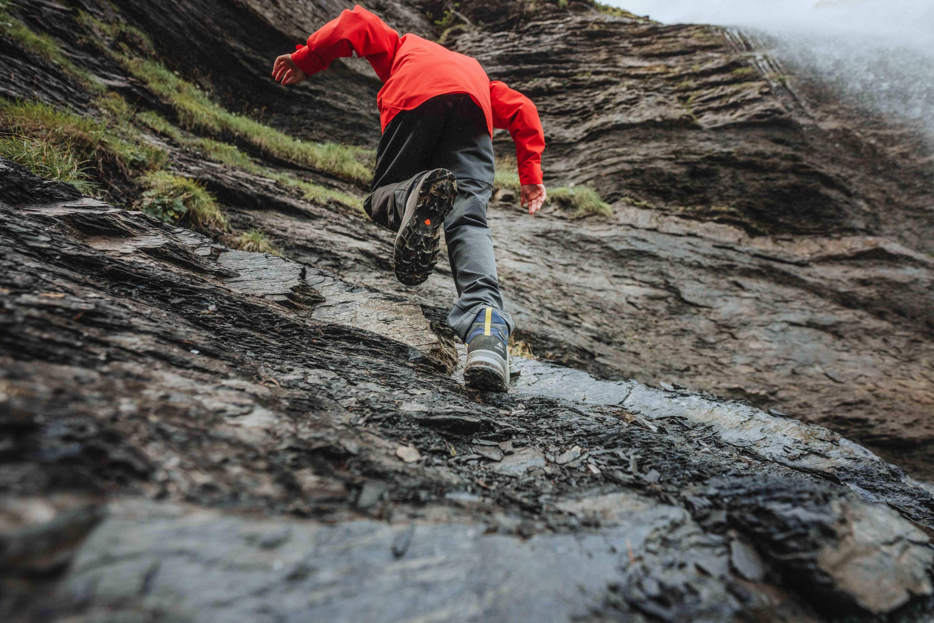 Kids’ high-rise, waterproof hiking boots UK JR sizes 10 - 6, MH900 - Blue -  5