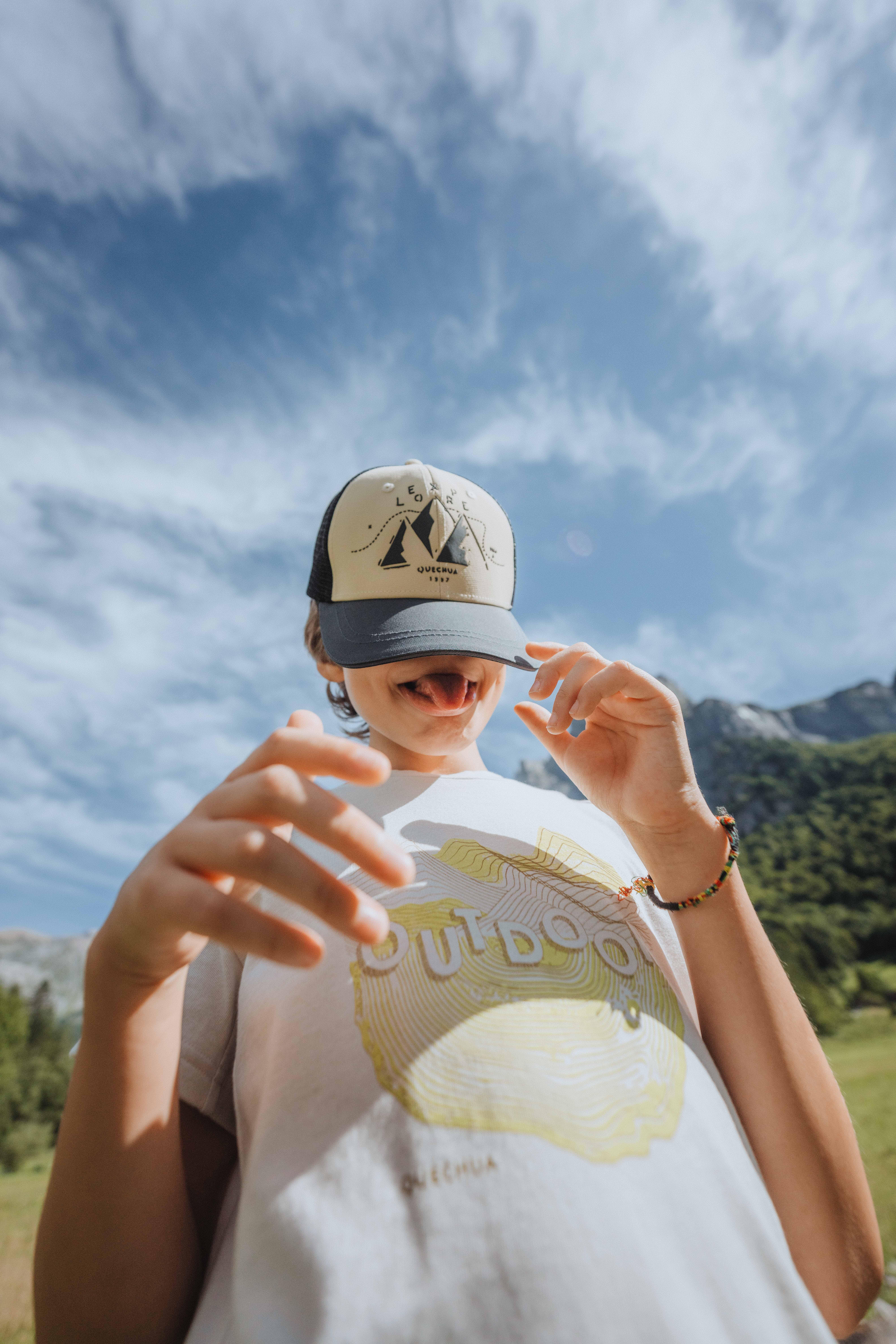 Kids' Hiking T-Shirt - NH 100 Ages 7-15 Beige - QUECHUA