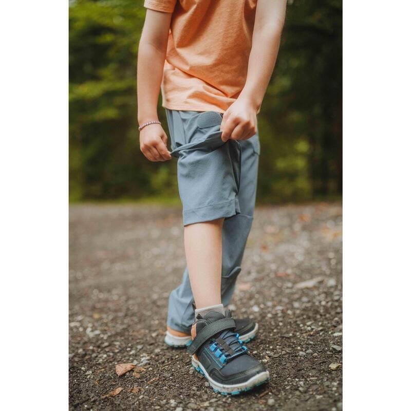 Pantalon Modulabil Drumeție la munte MH100 EASY Albastru Copii 2-6 ani