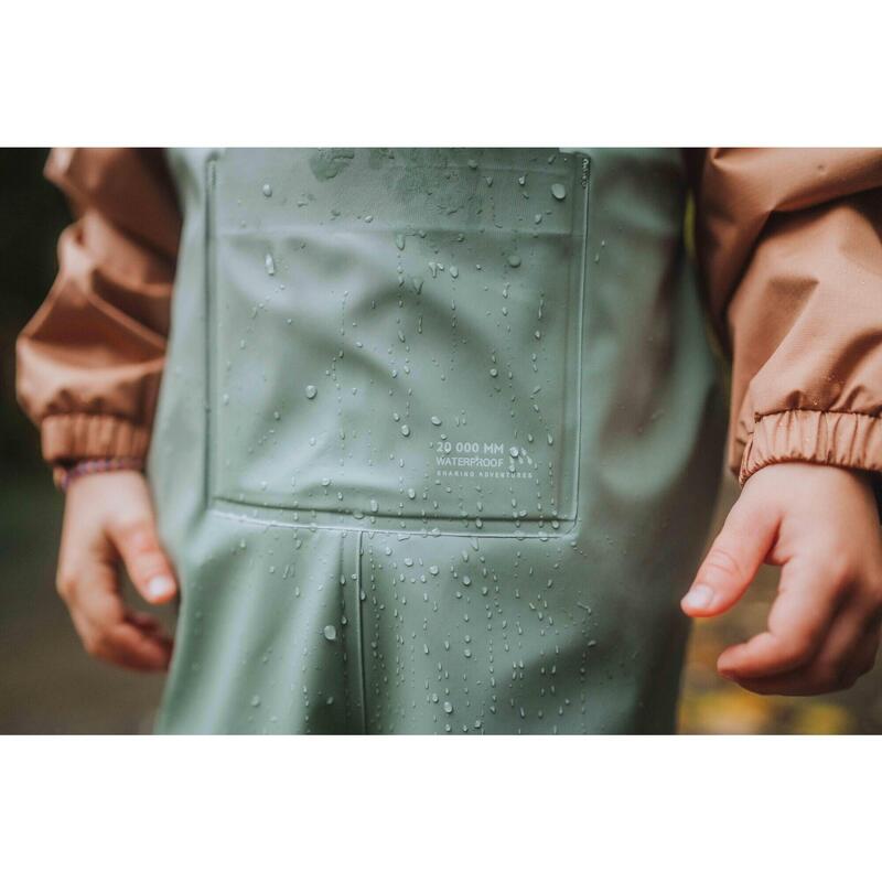 Salopette de randonnée imperméable enfant 2-6 ans, MH900 vert