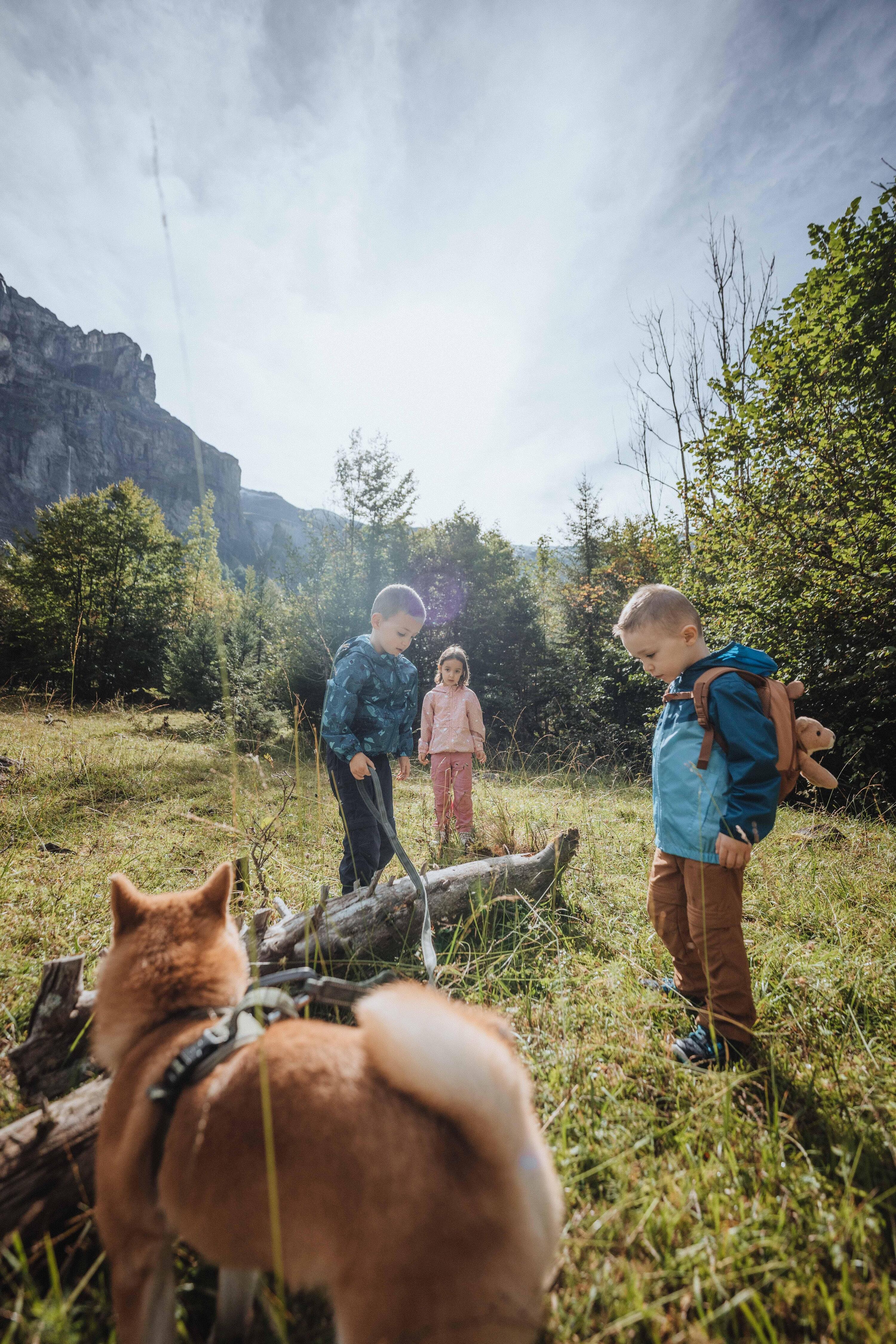 Regenjacke Kinder wasserdicht Größe 92–116 - MH100 Zip blau 13/17