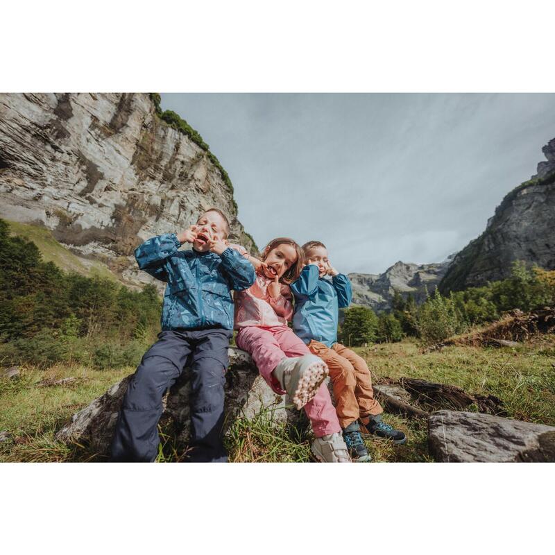 Dětská turistická nepromokavá bunda MH 100