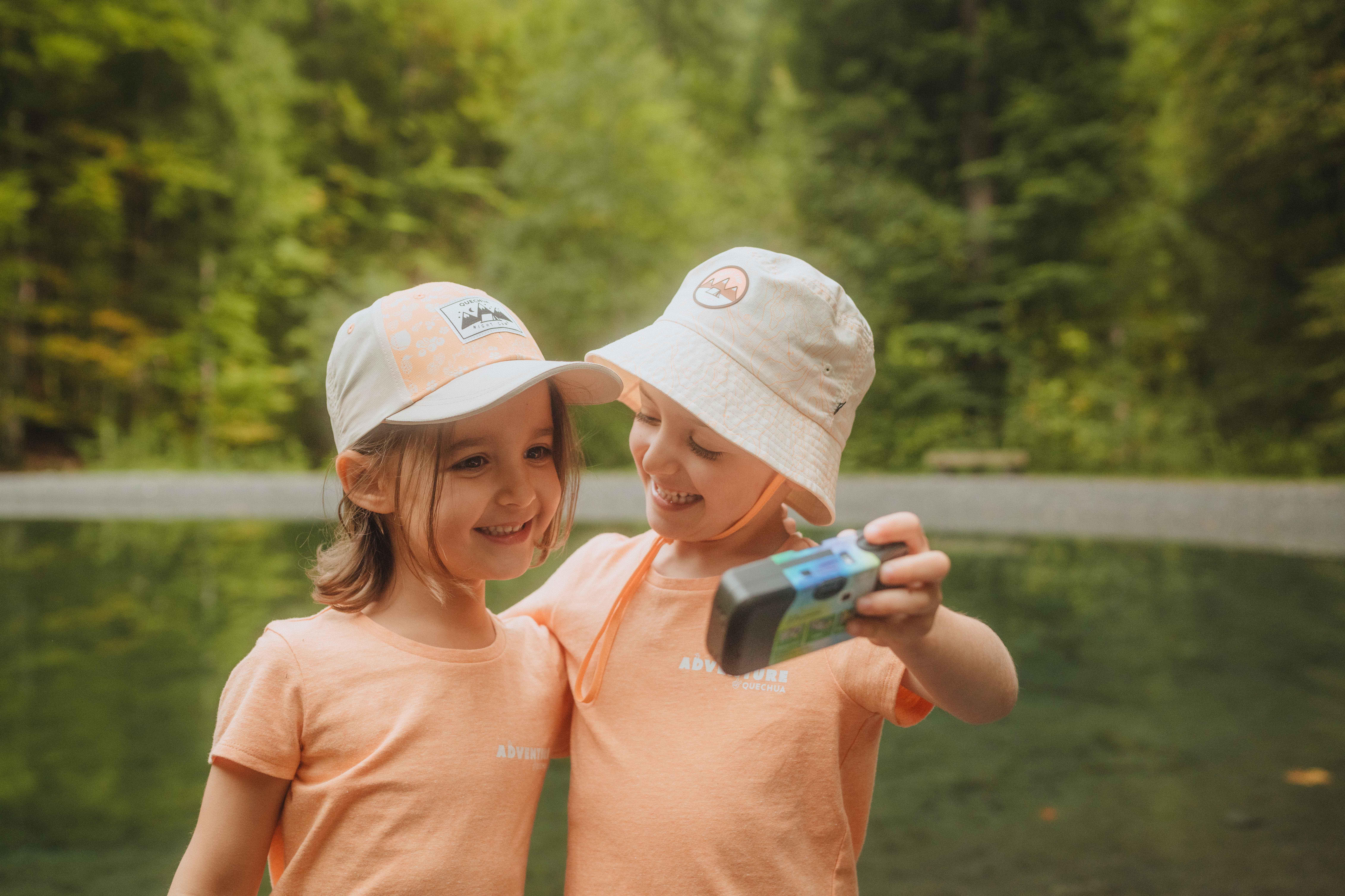 Kids’ Hiking T-shirt - NH 100 Orange Ages 2-6 - QUECHUA