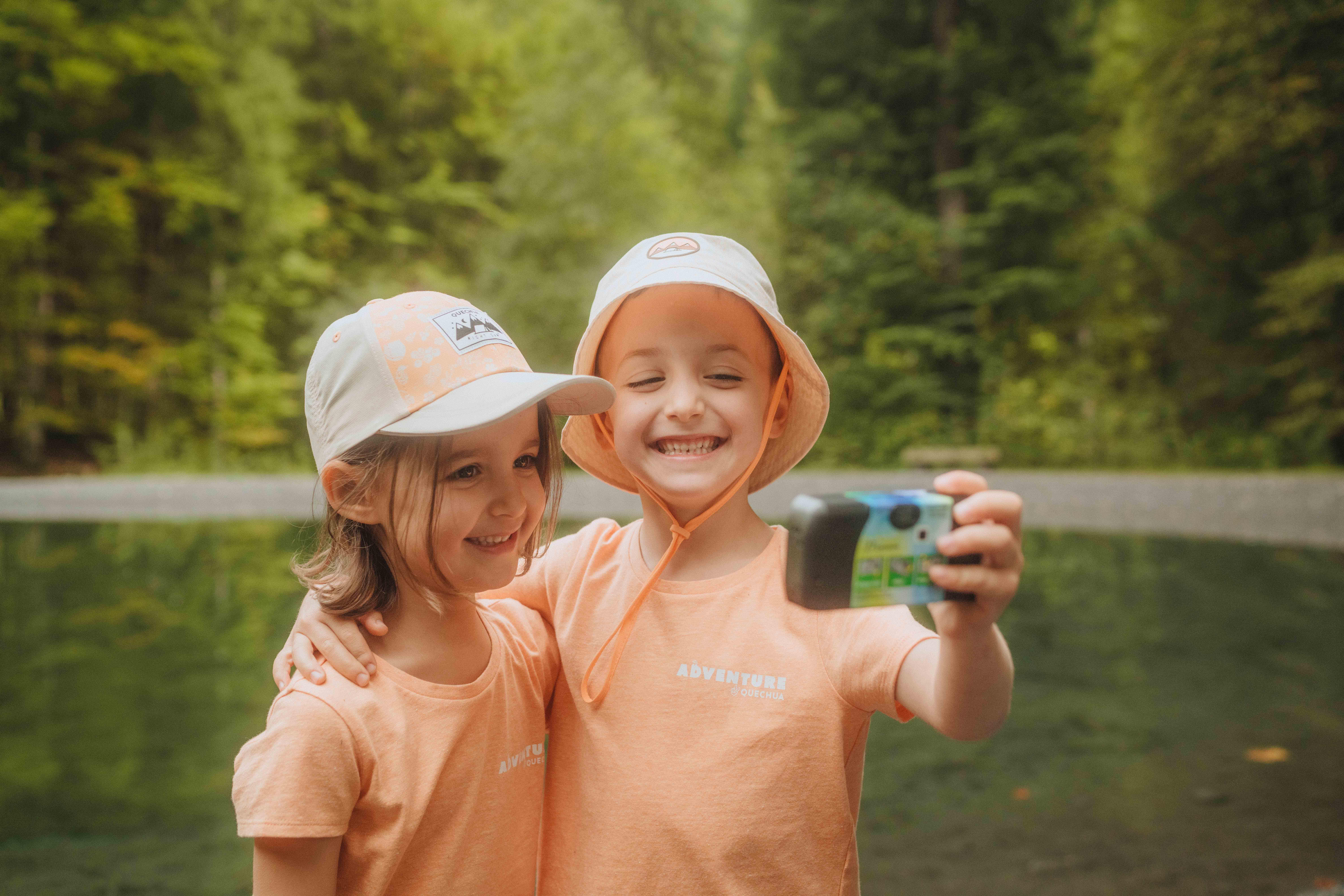 Kids’ Hiking T-shirt - NH 100 Orange Ages 2-6 - QUECHUA