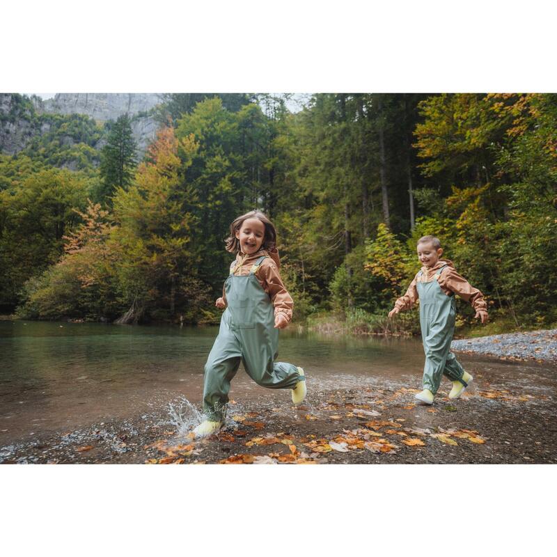 Salopette de randonnée imperméable enfant 2-6 ans, MH900 vert