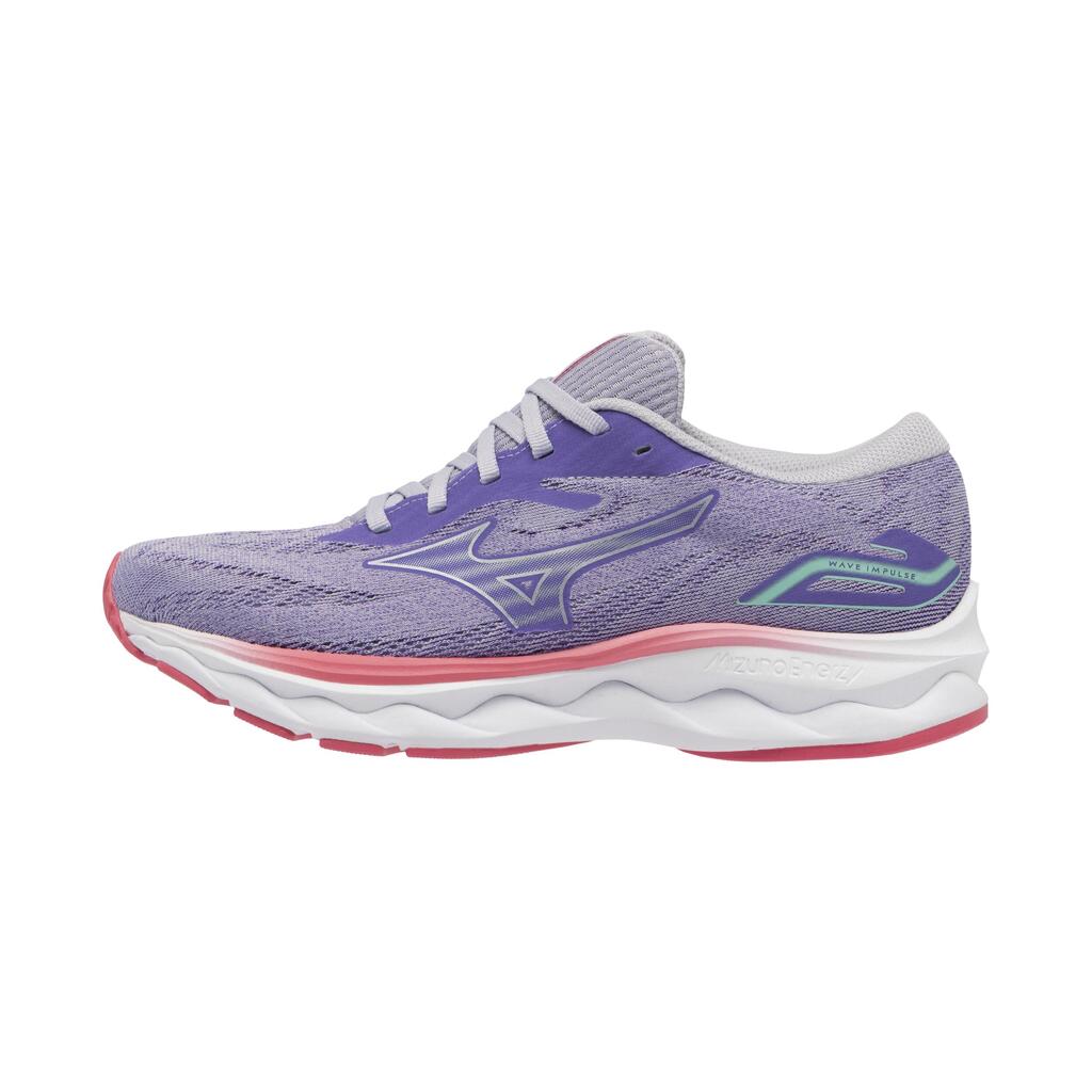 Sieviešu skriešanas apavi cietam segumam, takām “Mizuno Wave Impulse”, violeti