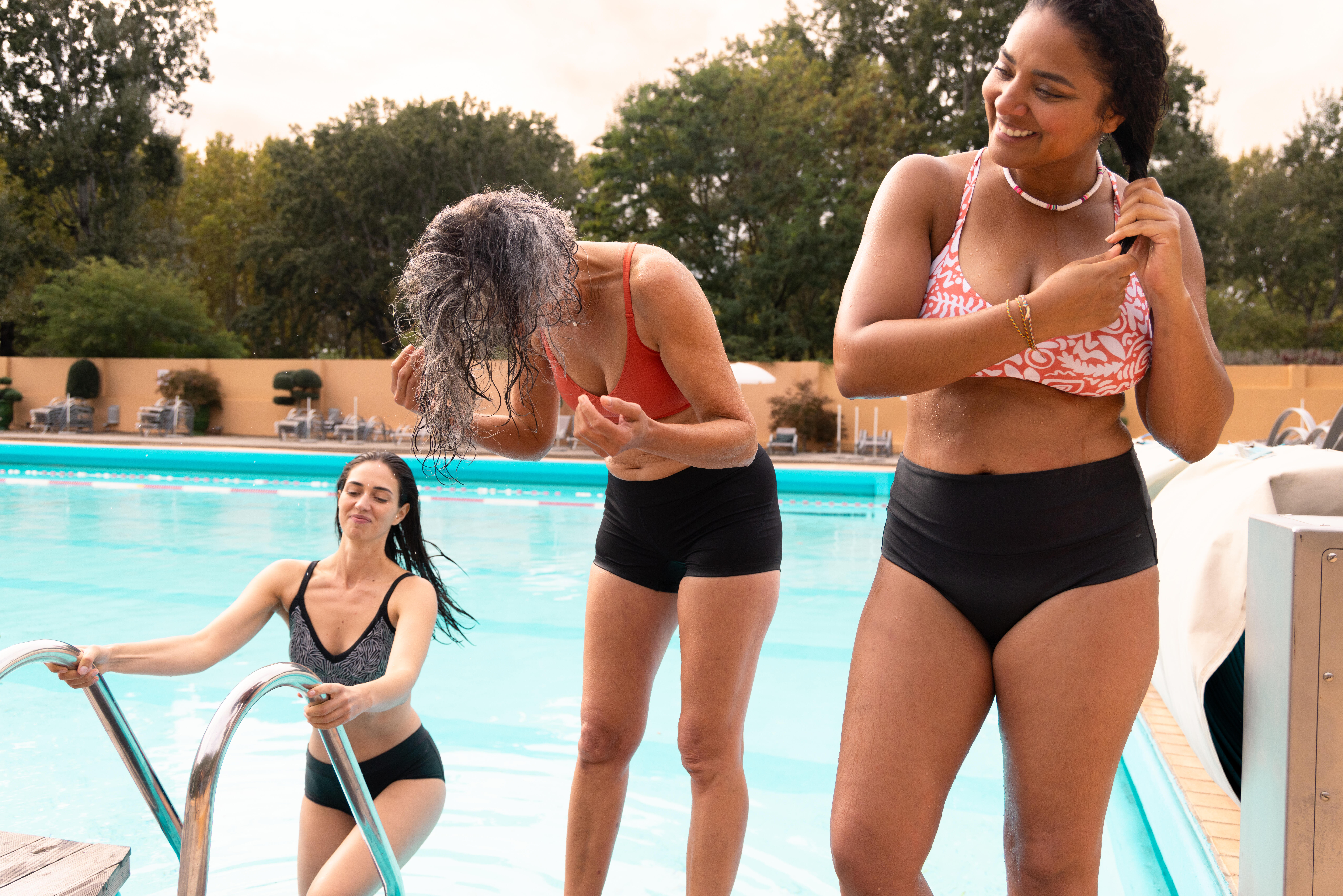 Women's Aquafitness-Aquabiking Shorty Swimsuit - Nina Black - NABAIJI