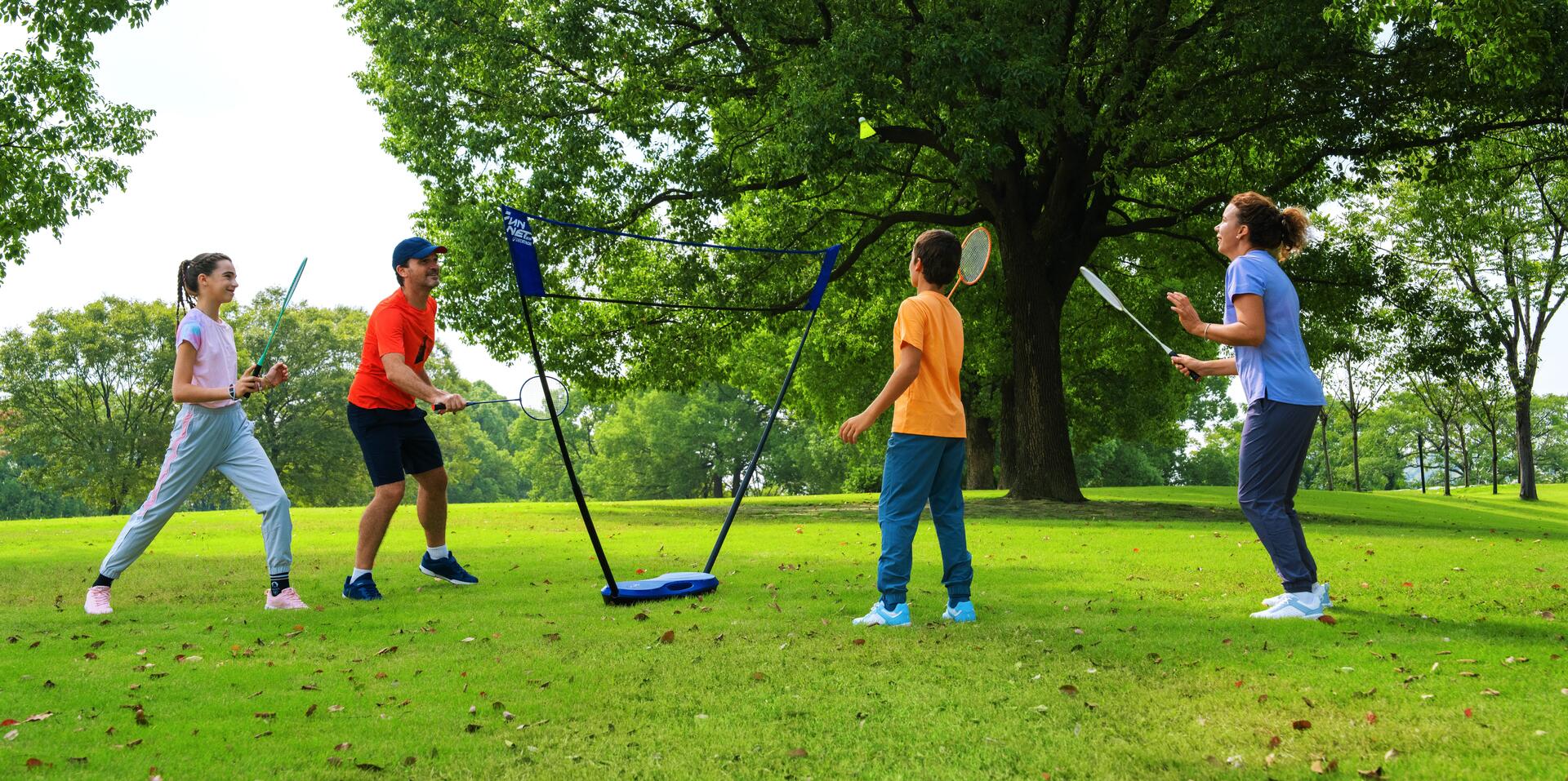 Filet de Badminton Fun Set 3 Mètres - Vagues Bleues