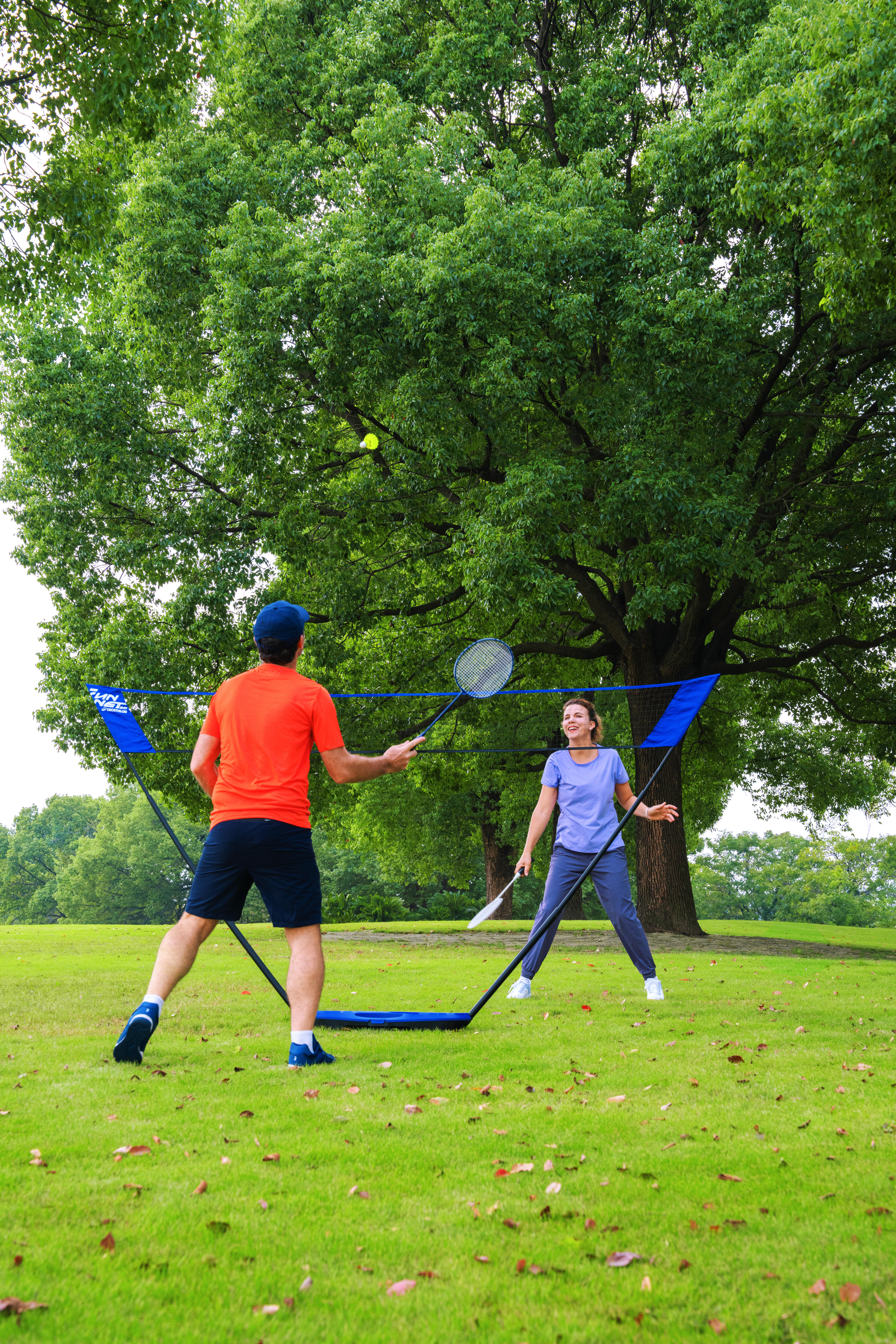 Badminton Set - 2-Racket 2-Shuttle & Net Blue - PERFLY