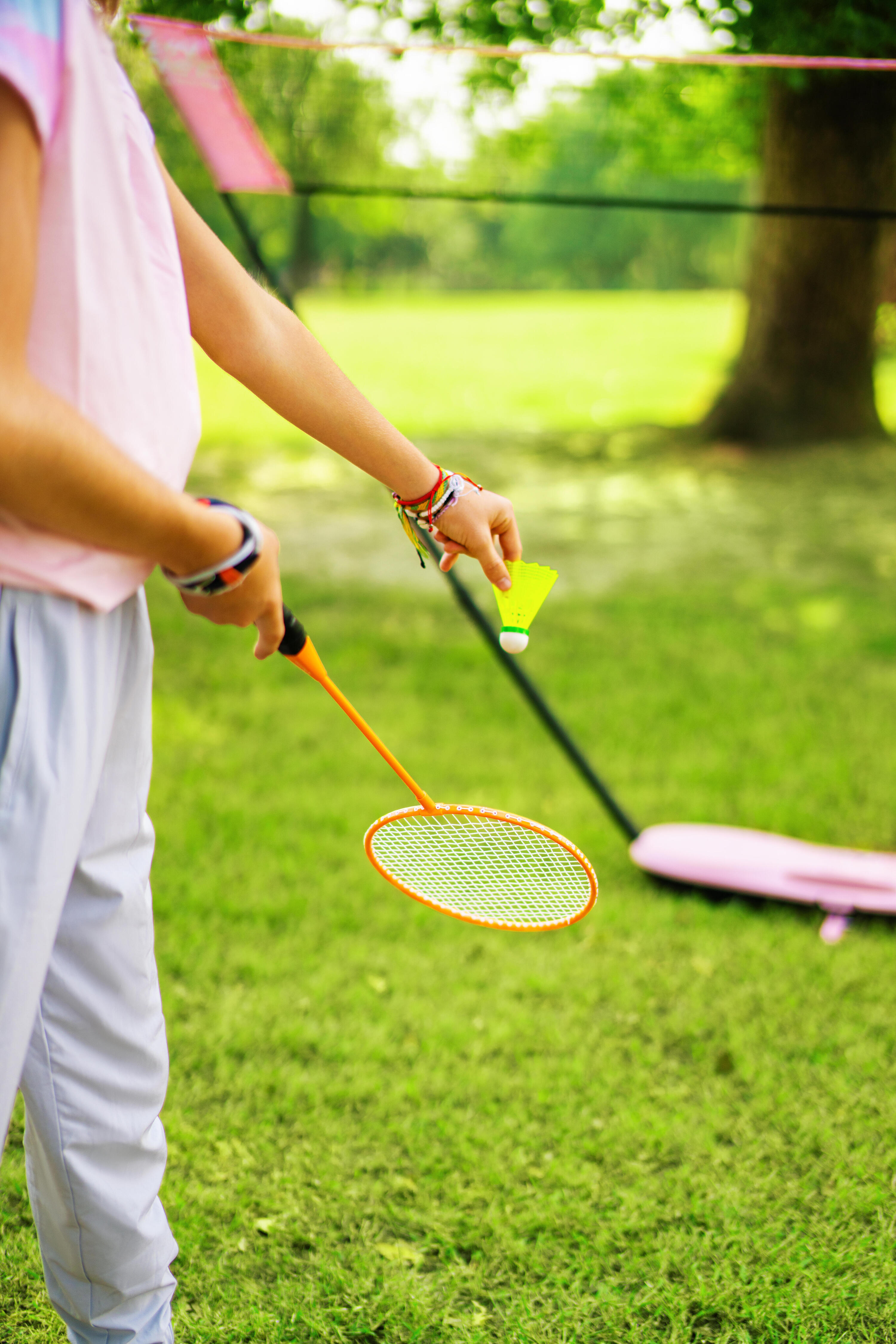 Set Raquettes de Badminton de Loisir Adulte Discover BR100Ad - Turquoise/Orange 11/11
