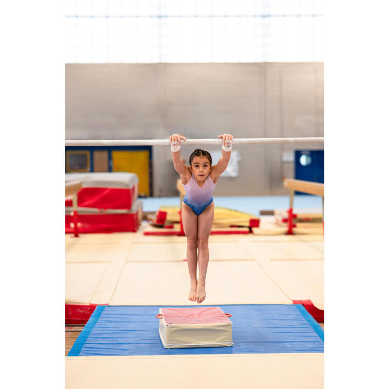 Justaucorps de gymnastique sans manches fille, mauve