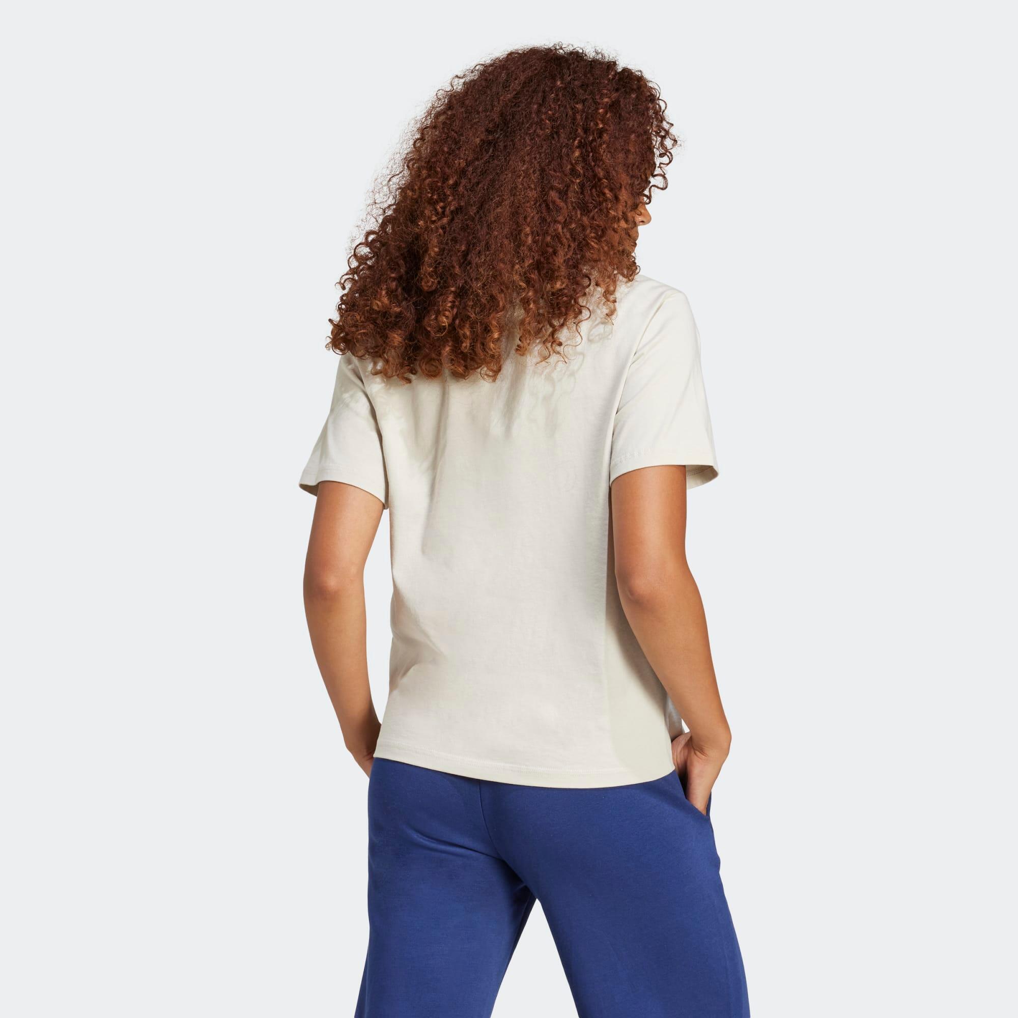 T-shirt de fitness femme en coton, beige 2/5