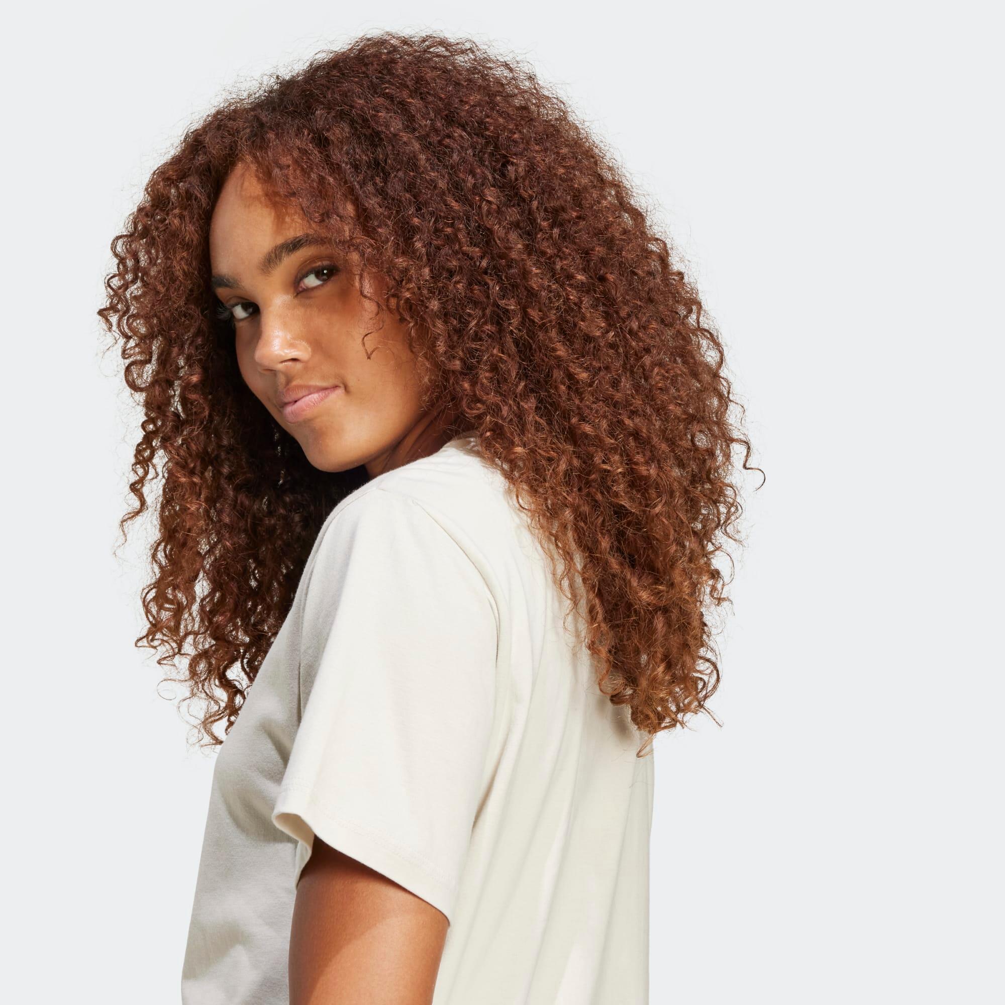 T-shirt de fitness femme en coton, beige 4/5