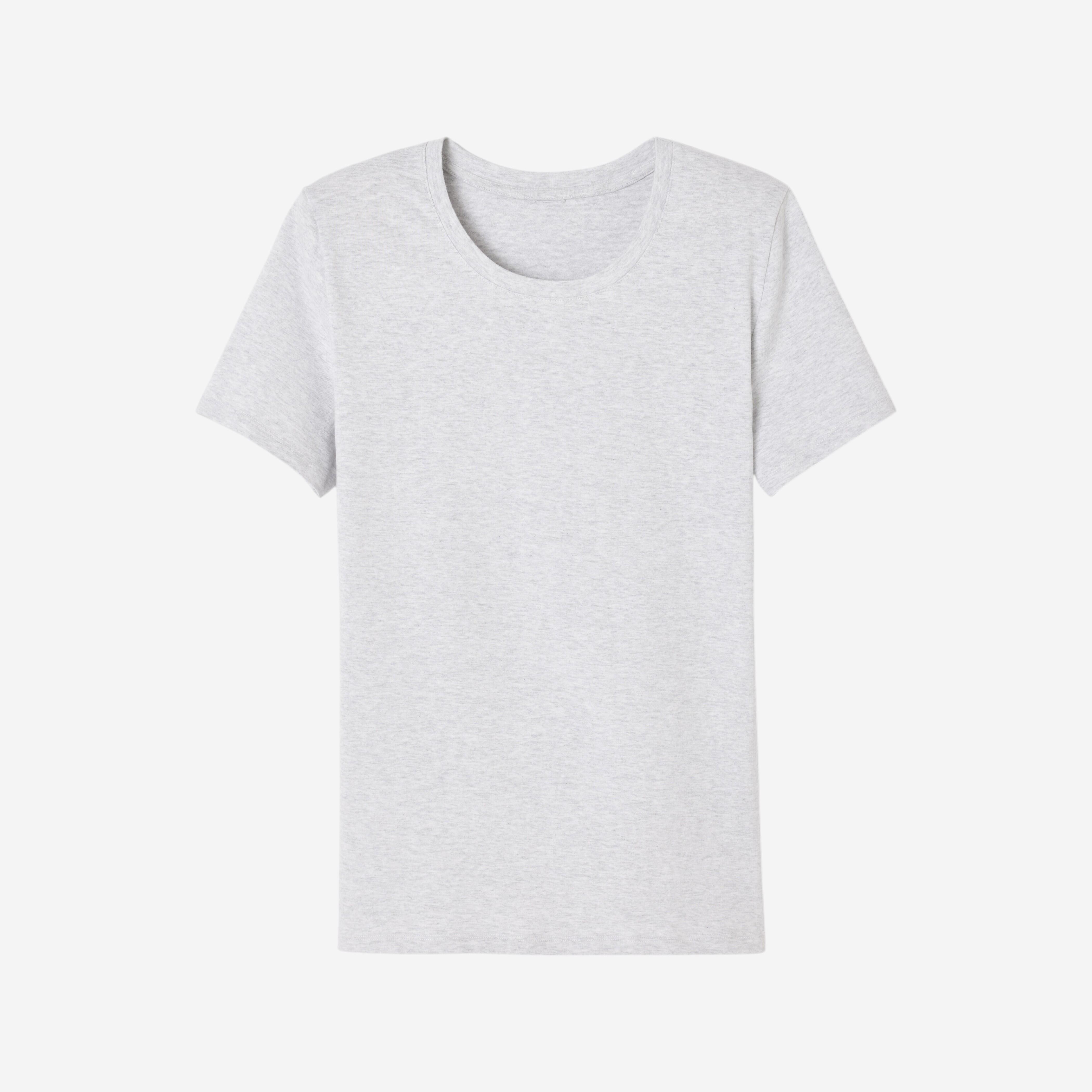 Domyos T-Shirt Damen Baumwolle aus recycelten Materialien – grau | 03608392786389 Domyos T-Shirt Damen Baumwolle aus recycelten Materialien – grau | 03608392786389