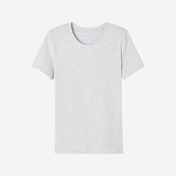 T-shirt fitness femme coton à partir de matière recyclée, bleu