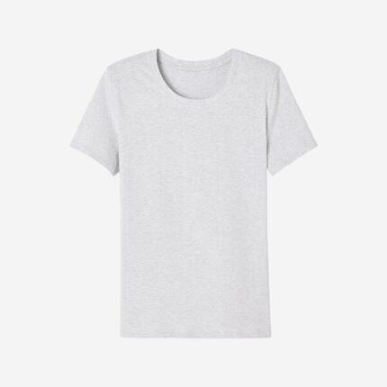 T-Shirt Damen Baumwolle aus recycelten Materialien - grau