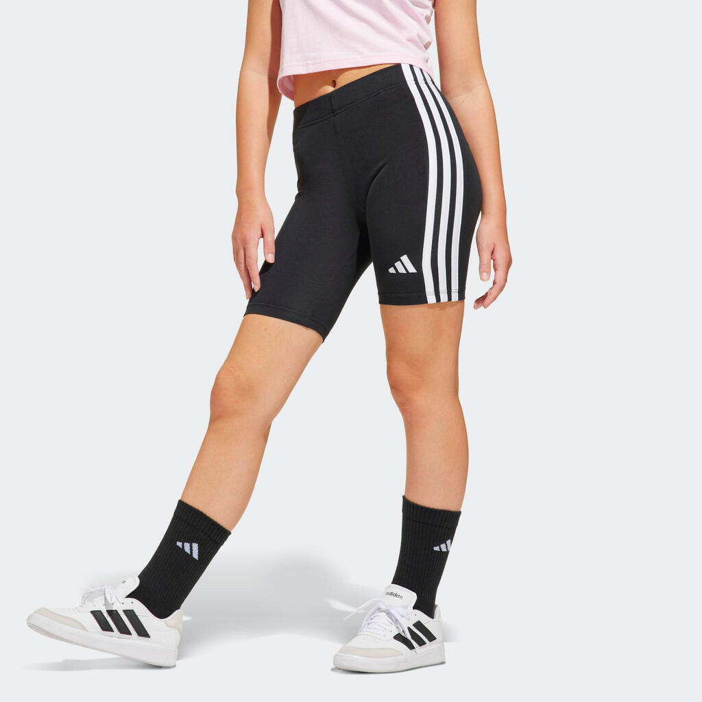 ADIDAS dievčenské bavlnené cyklistické šortky čierne