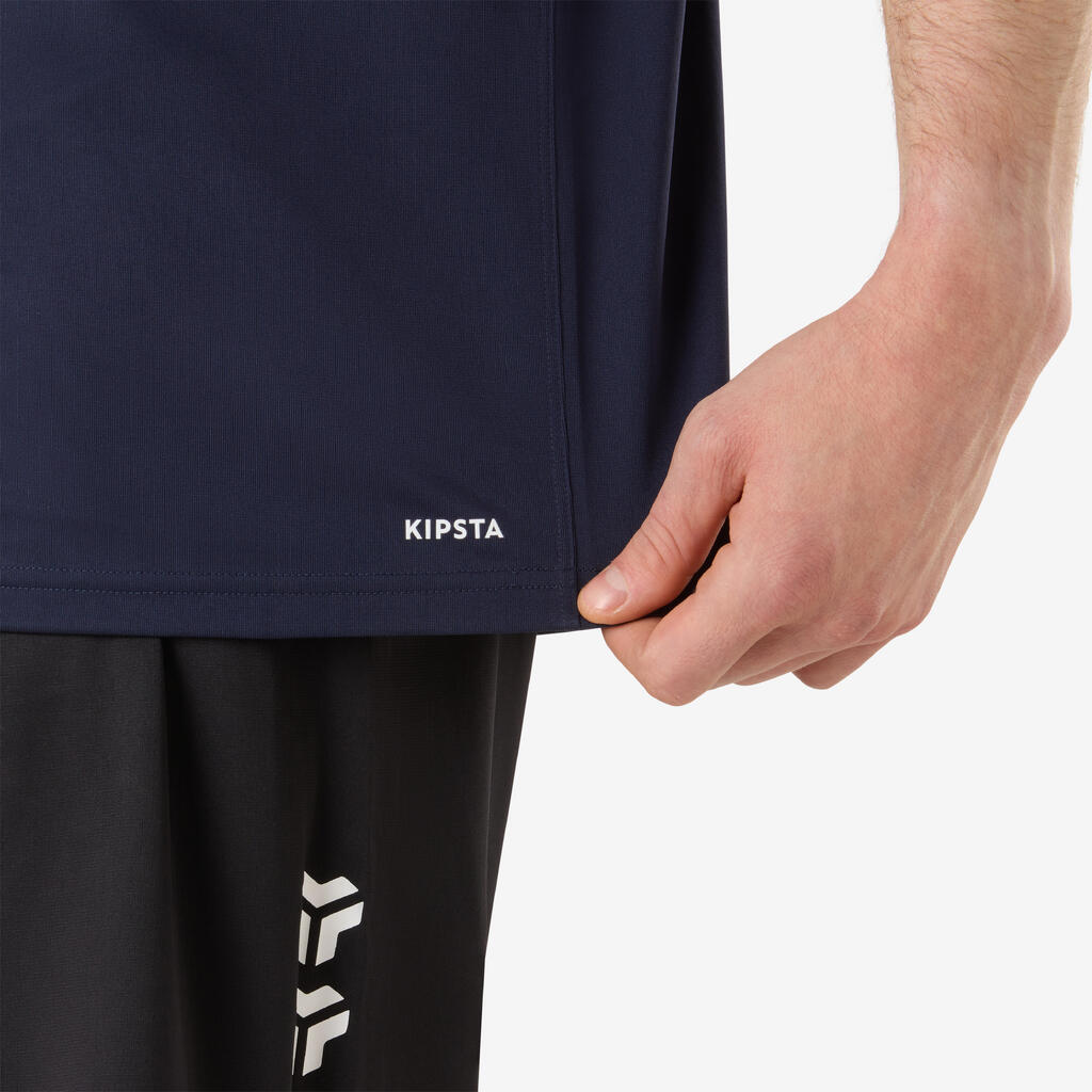 Crna muška majica kratkih rukava za rukomet H100