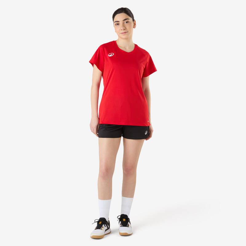 Tricou Handbal H100 Roșu Damă