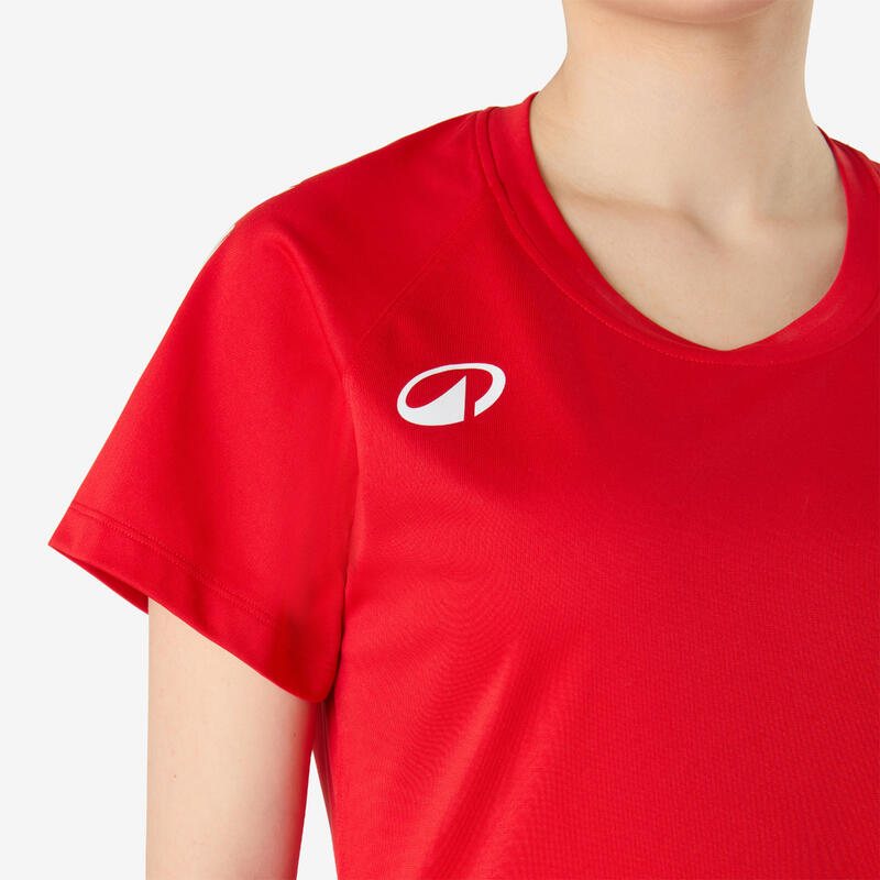 Tricou Handbal H100 Roșu Damă