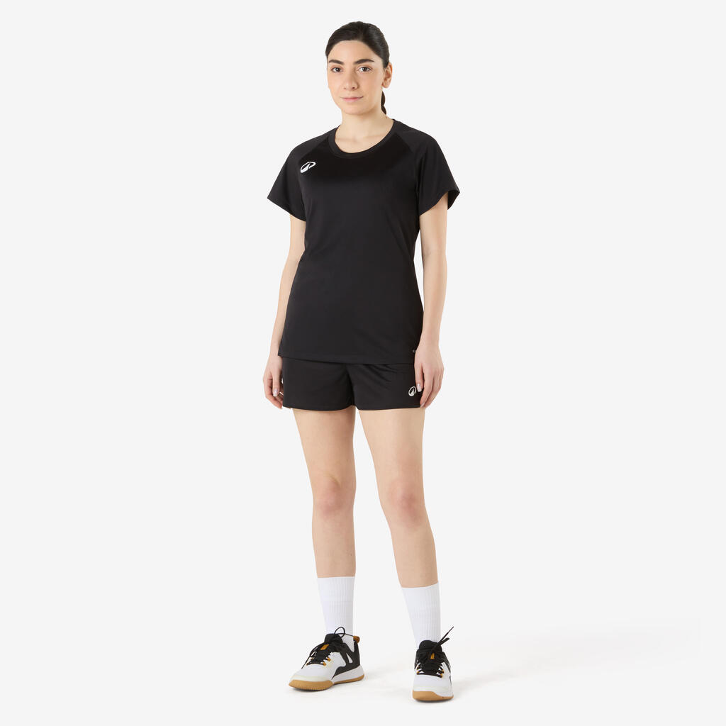 Γυναικεία μπλούζα Handball H100 - Μαύρο