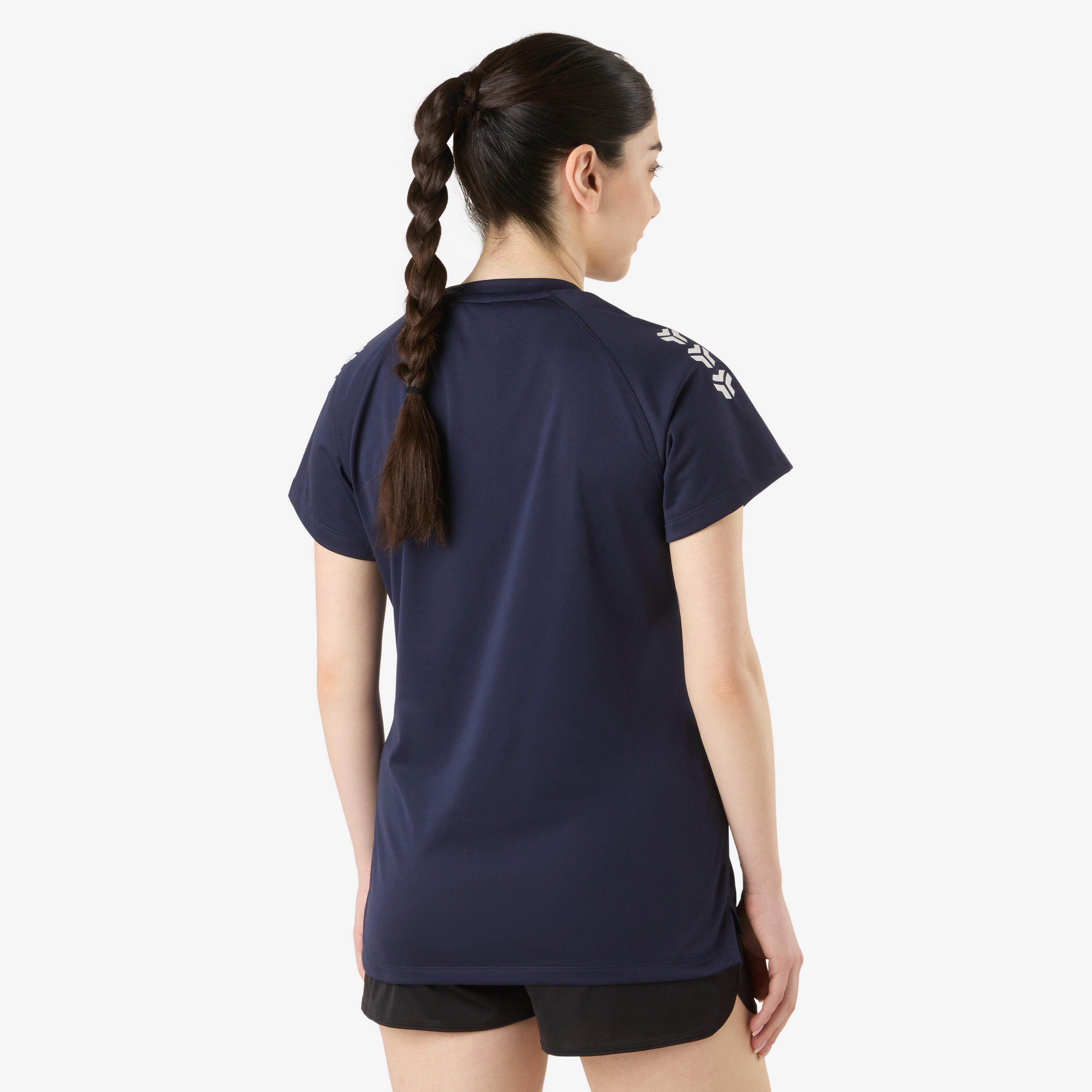 Handbalshirt voor dames H100 marineblauw 2/9