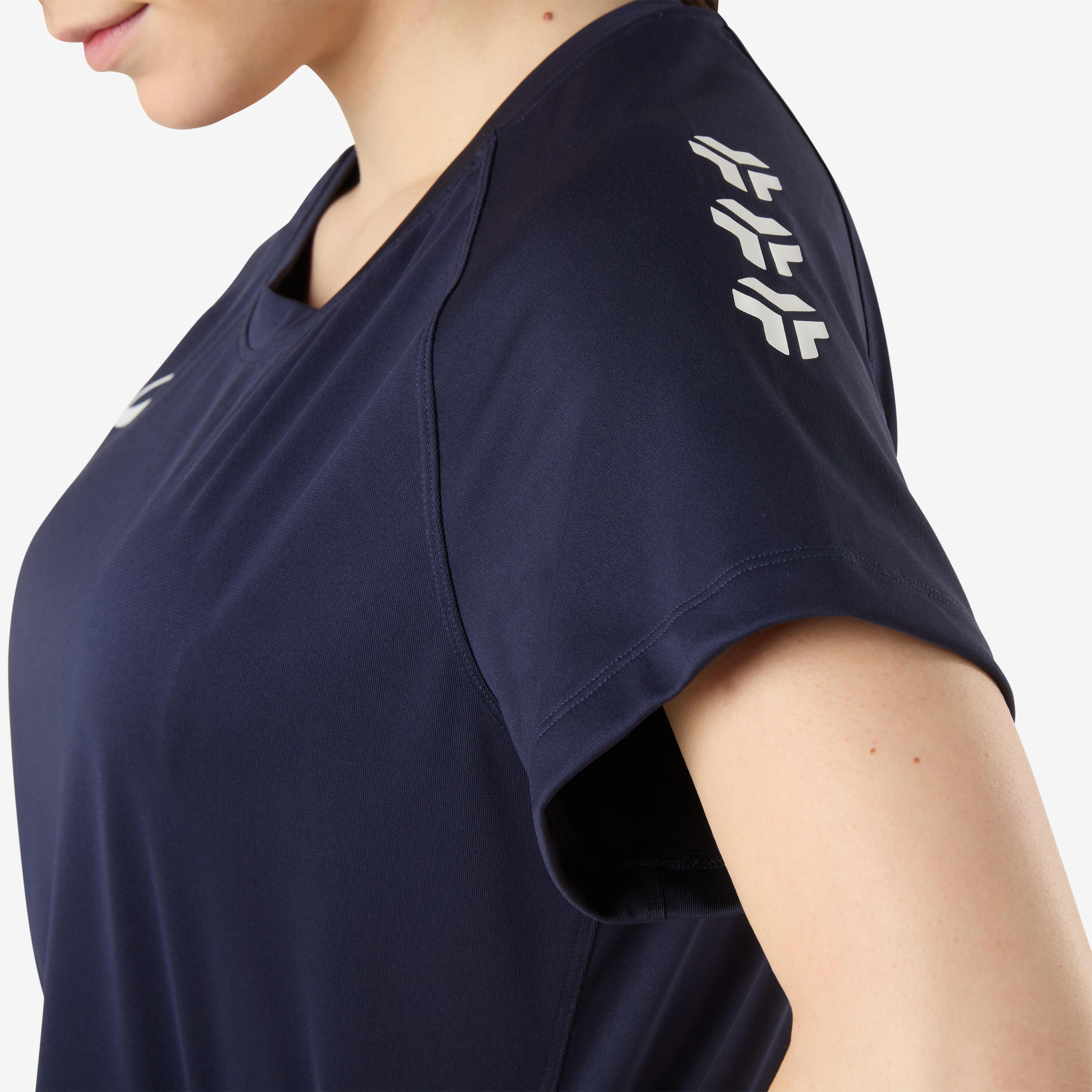 Handbalshirt voor dames H100 marineblauw 4/9