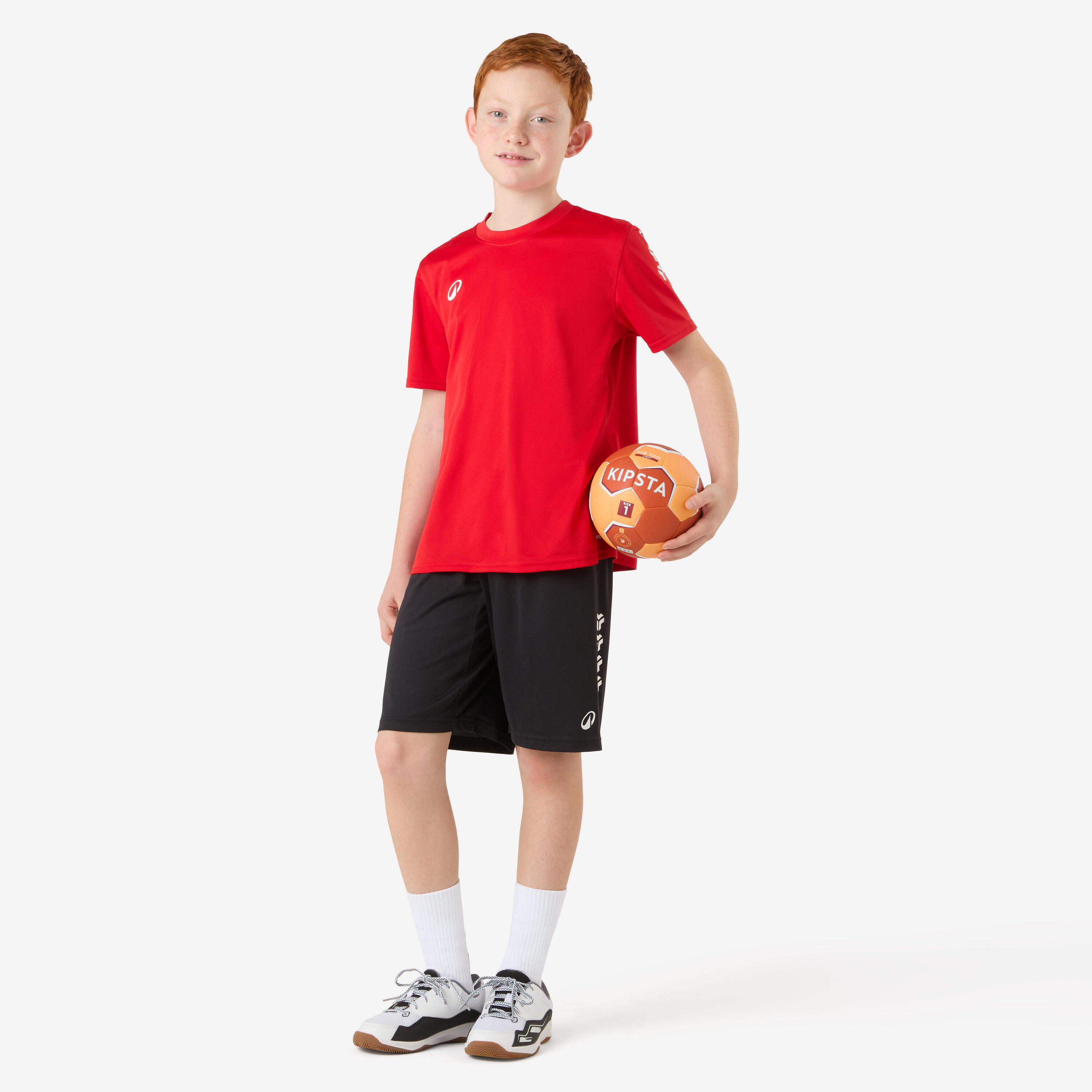 Camiseta de balonmano niño - H100 rojo 6/12