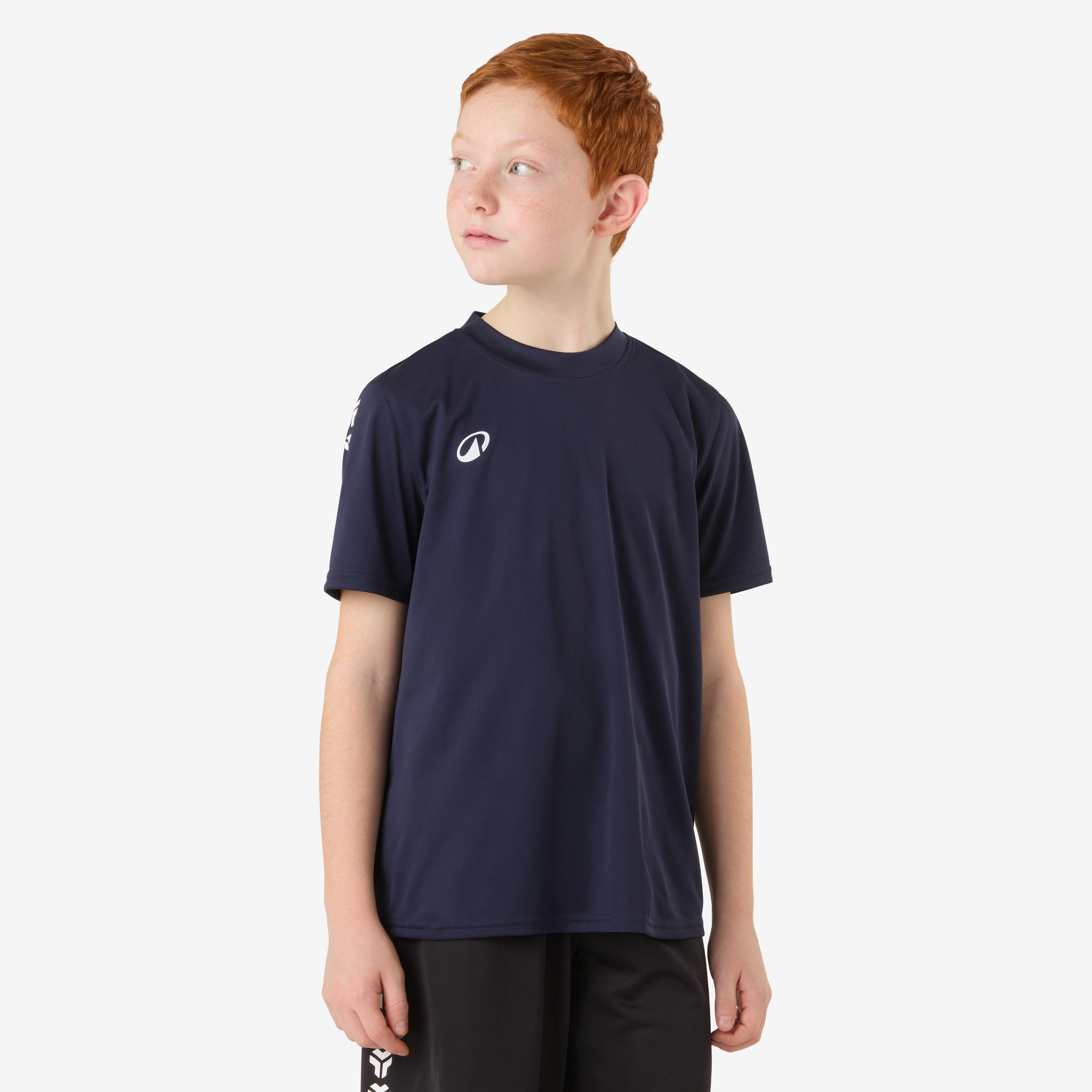 KIPSTA Detský dres na hádzanú H100 námornícky modrý 113-122 cm